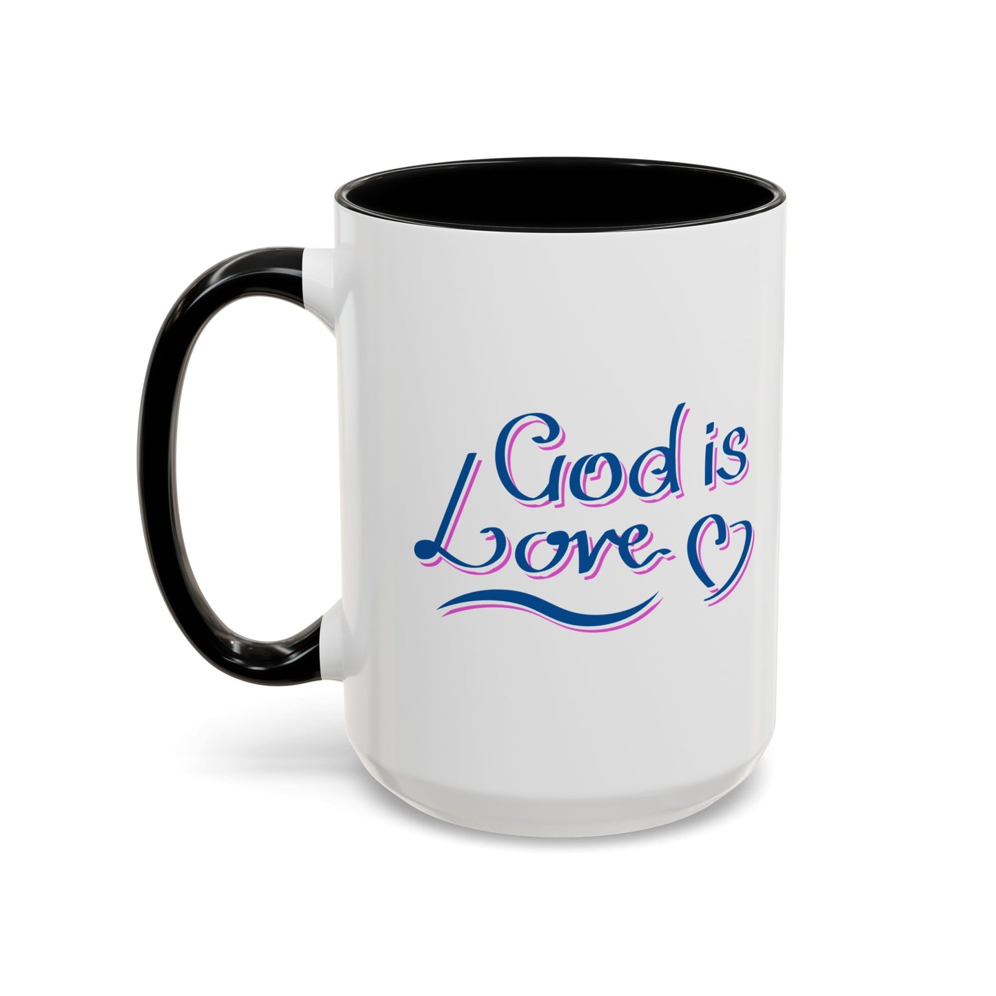 God Is Love Accent Coffee Mug (11, 15oz)