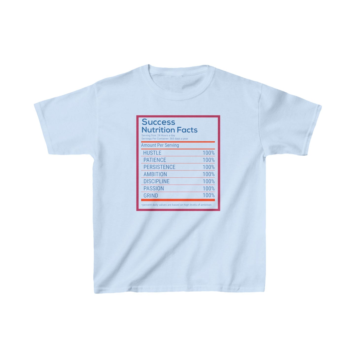 Success Nutrition Facts Kids Heavy Cotton™ Tee