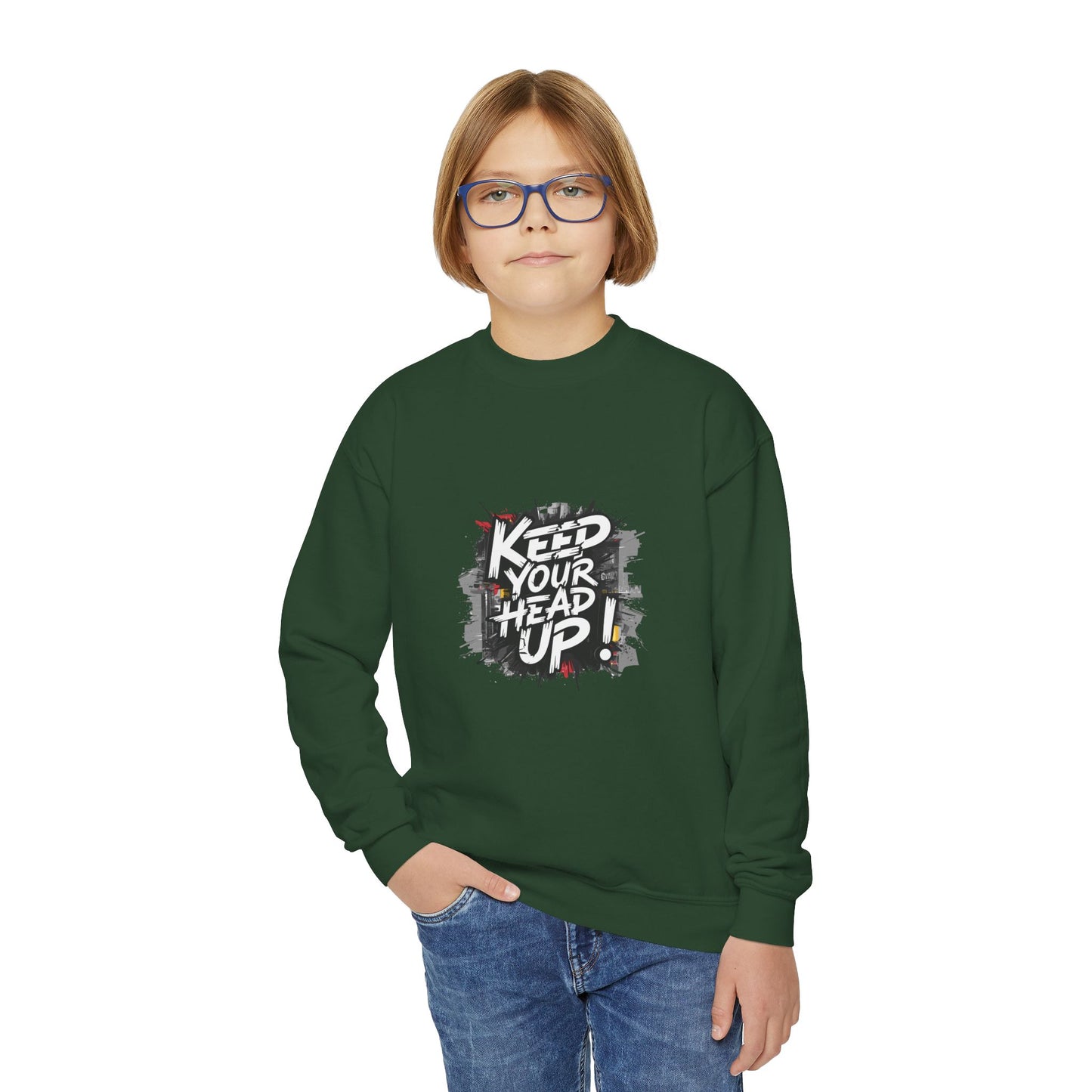 Keep Your Head Up! Youth Crewneck Sweatshirt