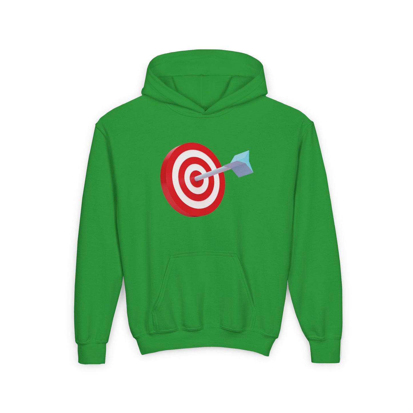 3d Render Arroe Hit The Center Of Target Or Goal Of Success Youth Heavy Blend Hooded Sweatshirt