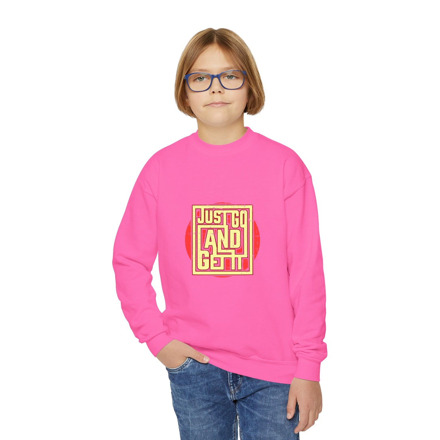 Just Go And Get It Youth Crewneck Sweatshirt