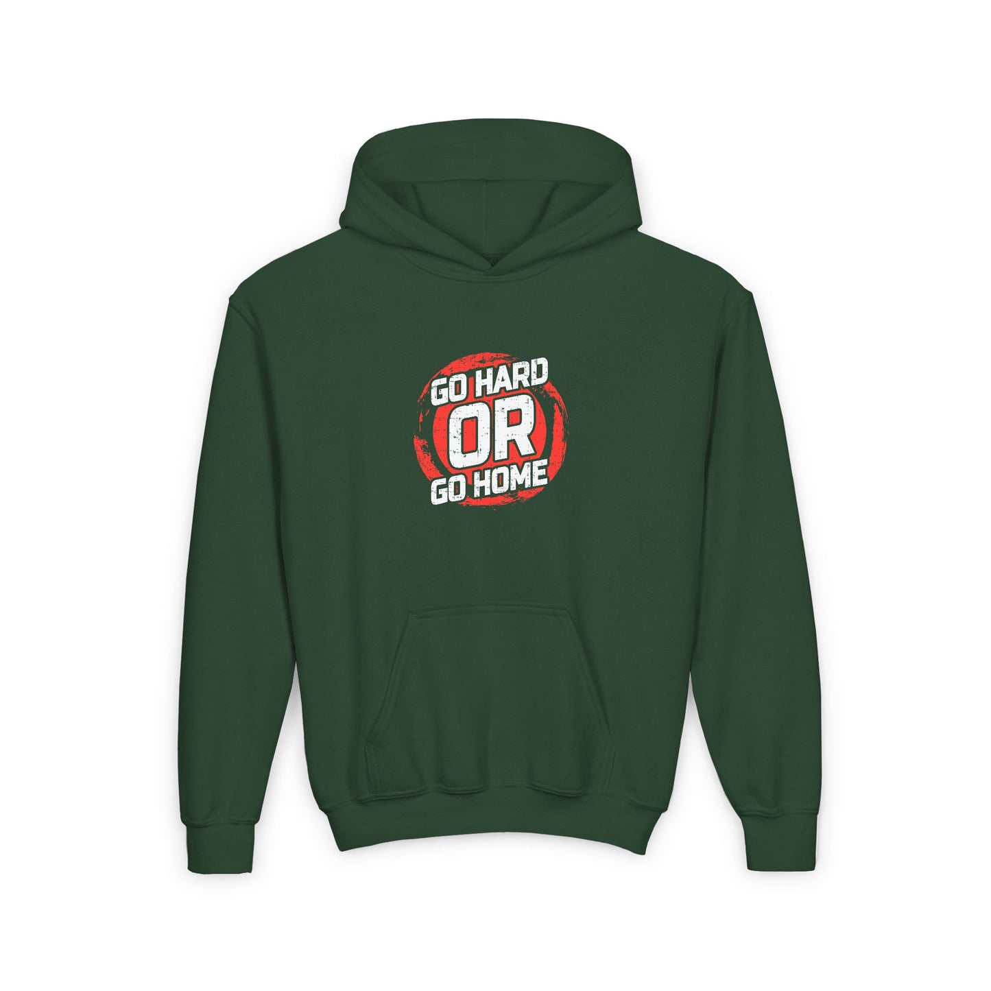 Go Hard Or Go Home Youth Heavy Blend Hooded Sweatshirt