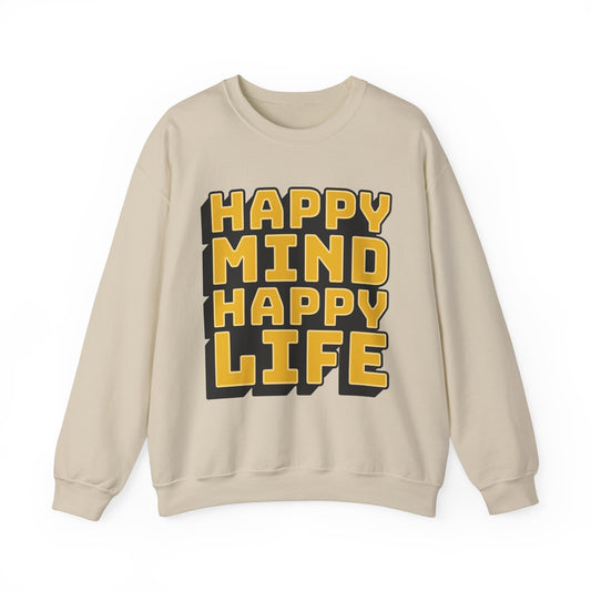 Happy Mind Happy Life Unisex Heavy Blend™ Crewneck Sweatshirt