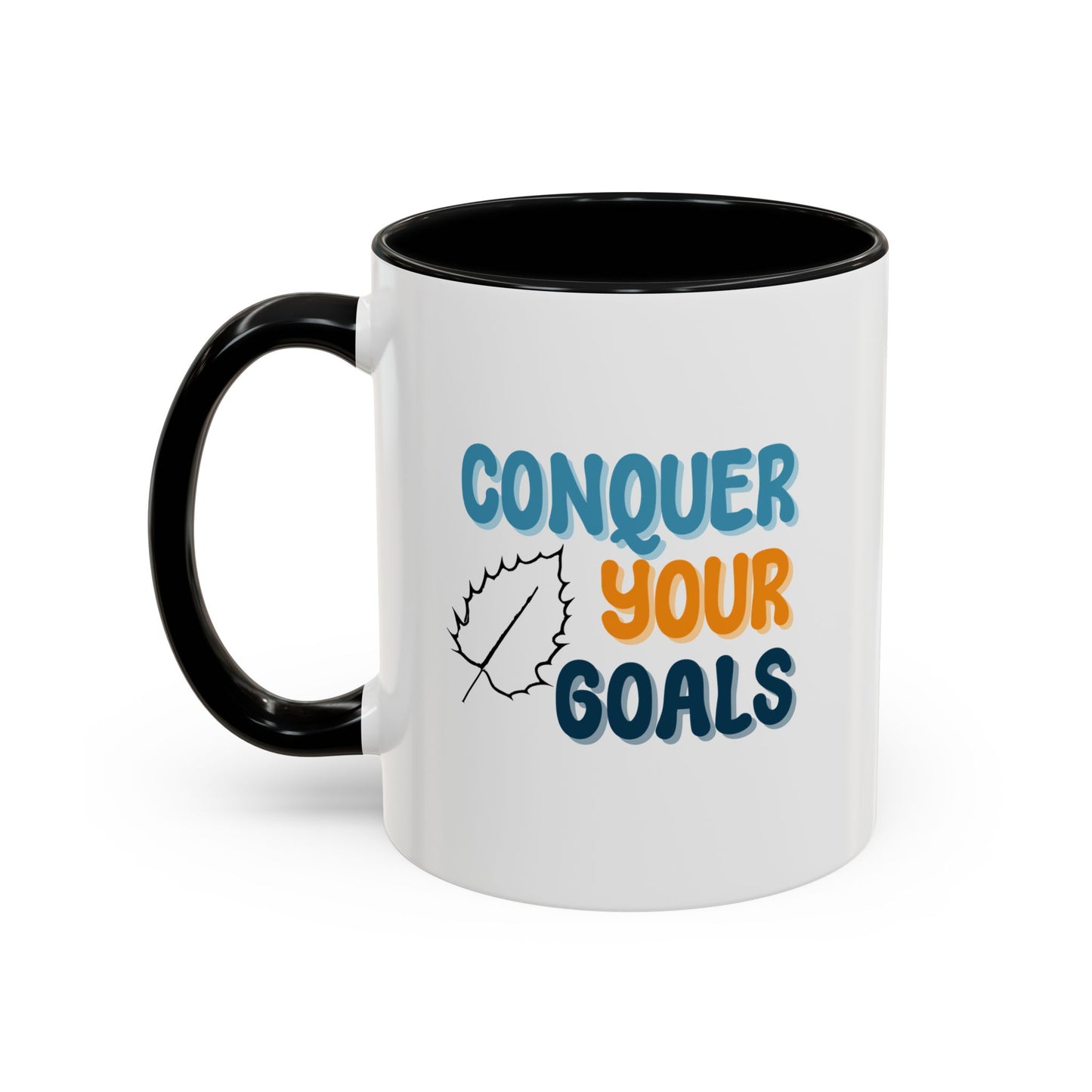 Conquer Your Goals Accent Coffee Mug (11, 15oz)