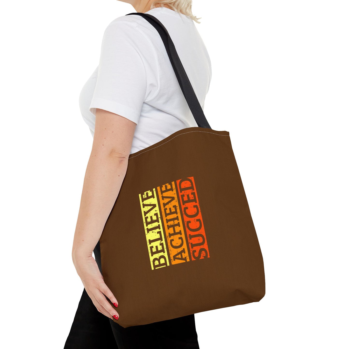 Believe Achieve Succed Tote Bag (AOP)