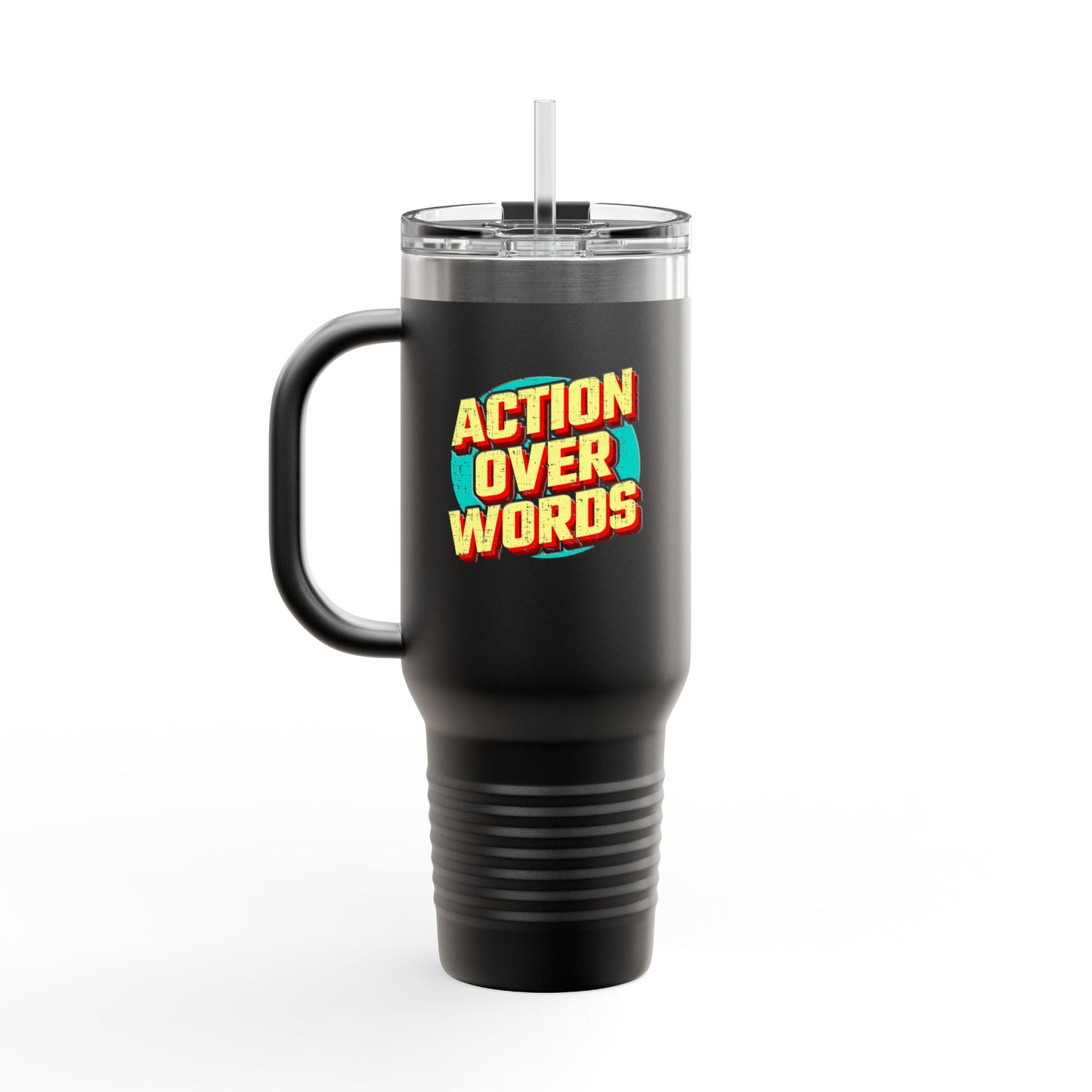 Action Over Words Insulated Travel Mug, 40oz