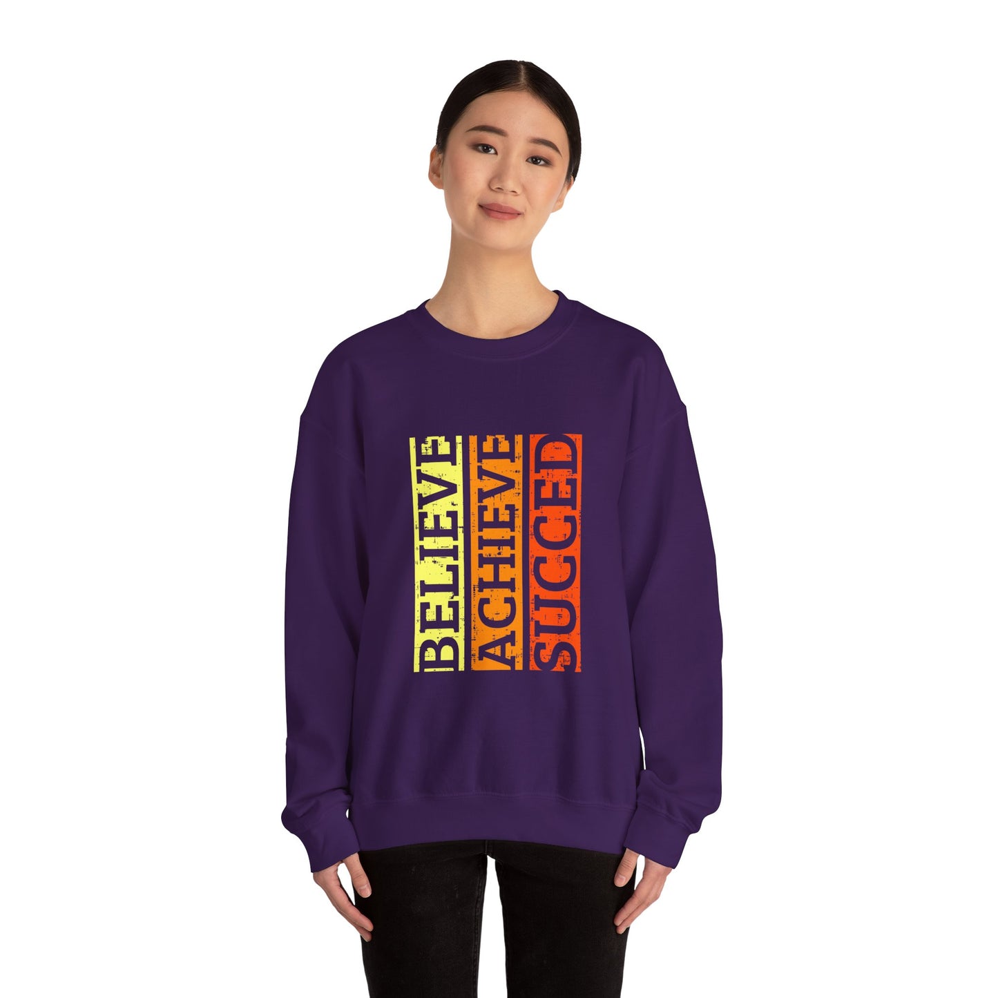 Belive Achieve Succed Unisex Heavy Blend™ Crewneck Sweatshirt