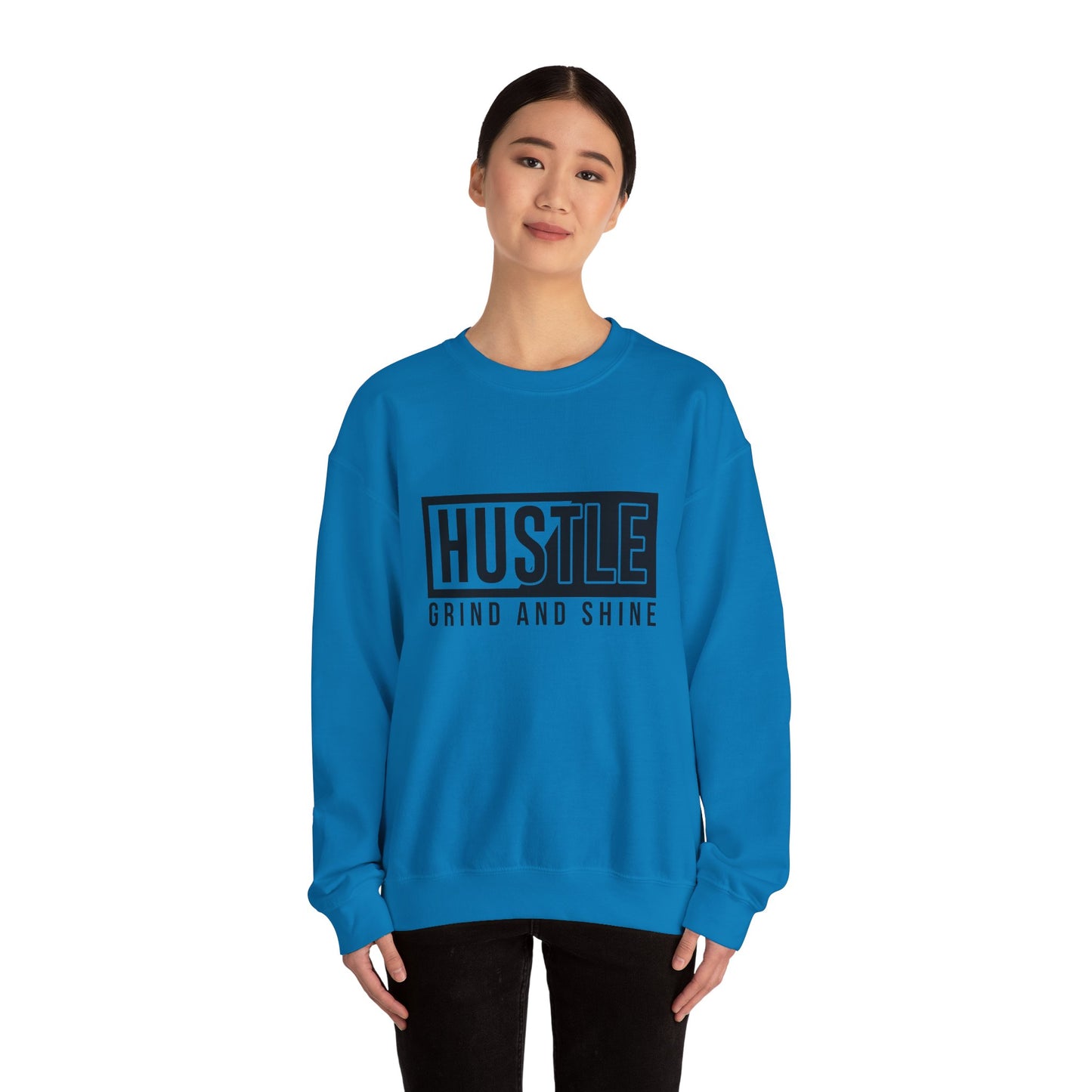 Hustle Grind And Shine Unisex Heavy Blend™ Crewneck Sweatshirt