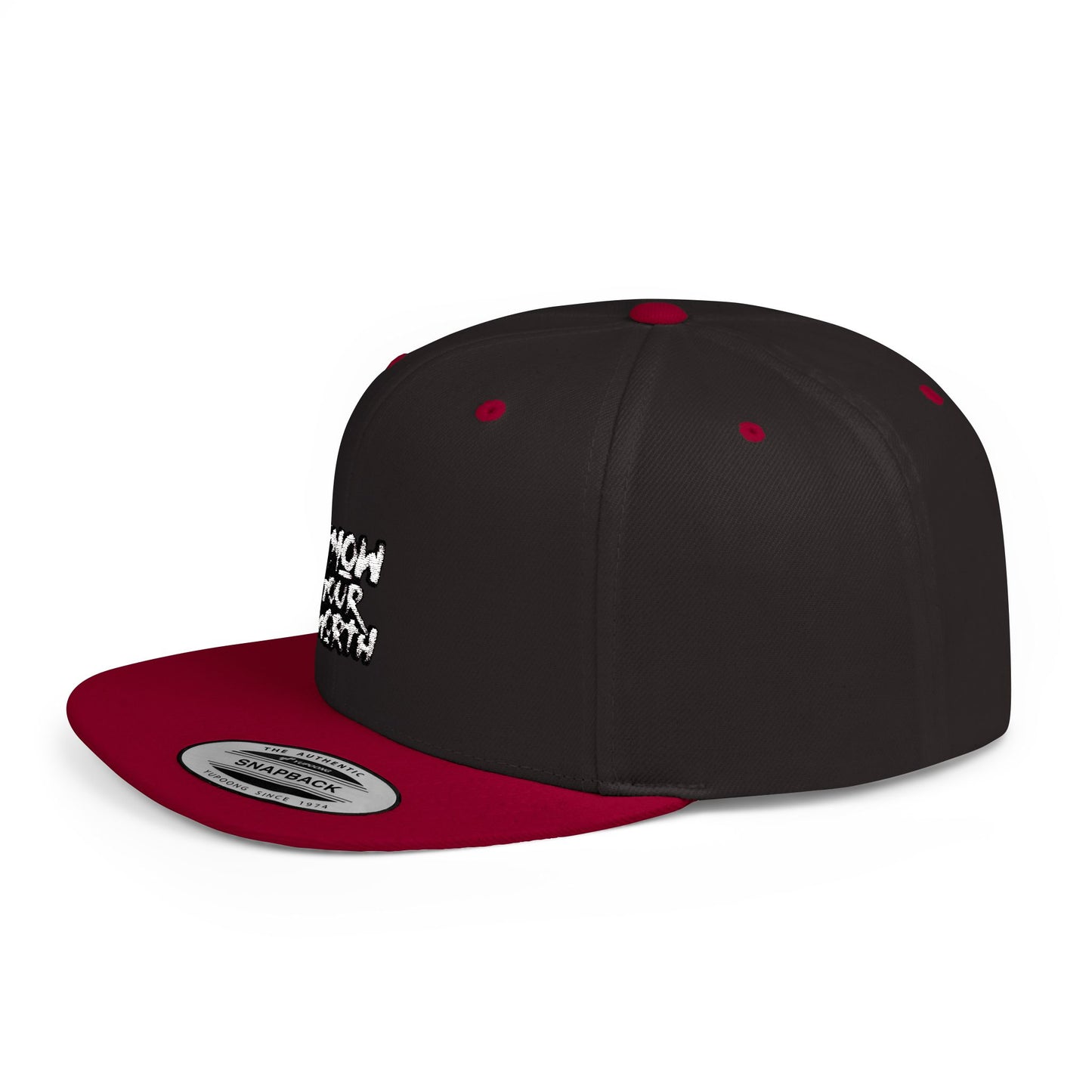 Know Your Worth Flat Bill Snapback
