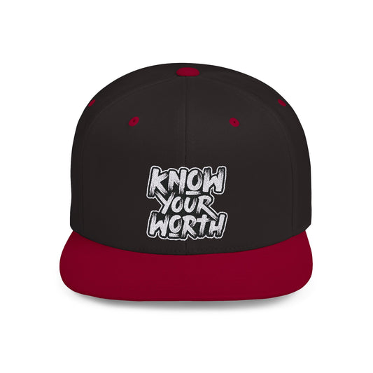 Know Your Worth Flat Bill Snapback