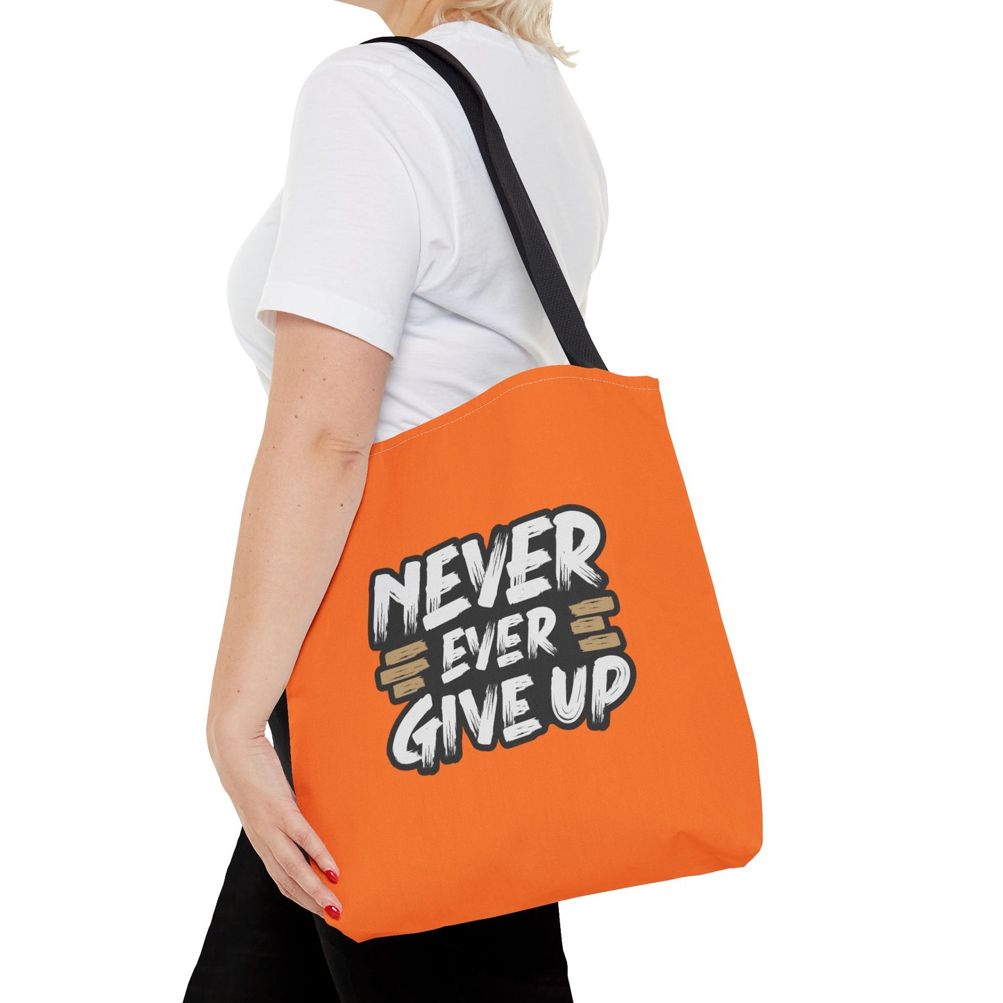 Never Give Up Tote Bag (AOP)