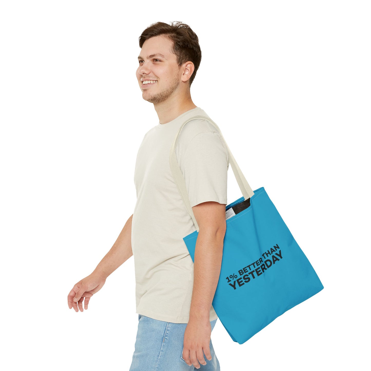 1% Better Than Yesterday Tote Bag (AOP)