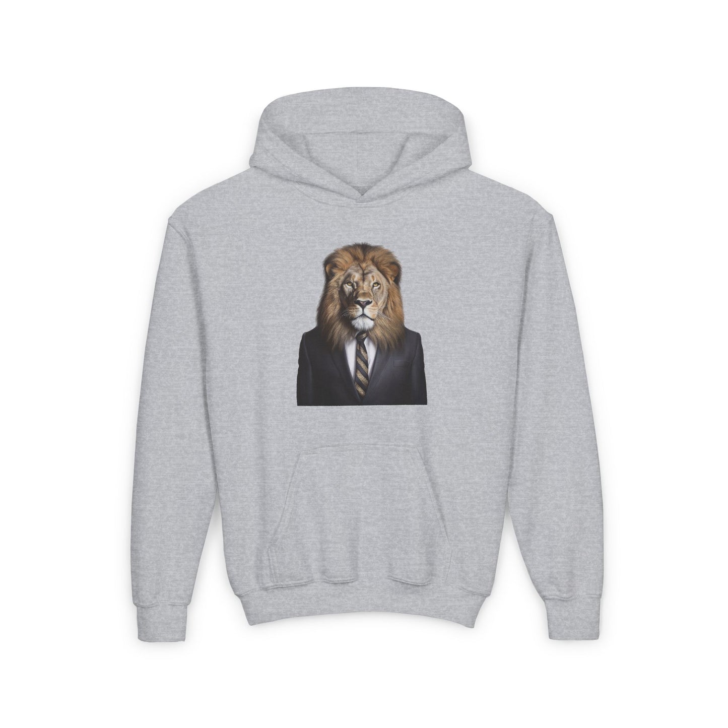 Lion Business Person Youth Heavy Blend Hooded Sweatshirt