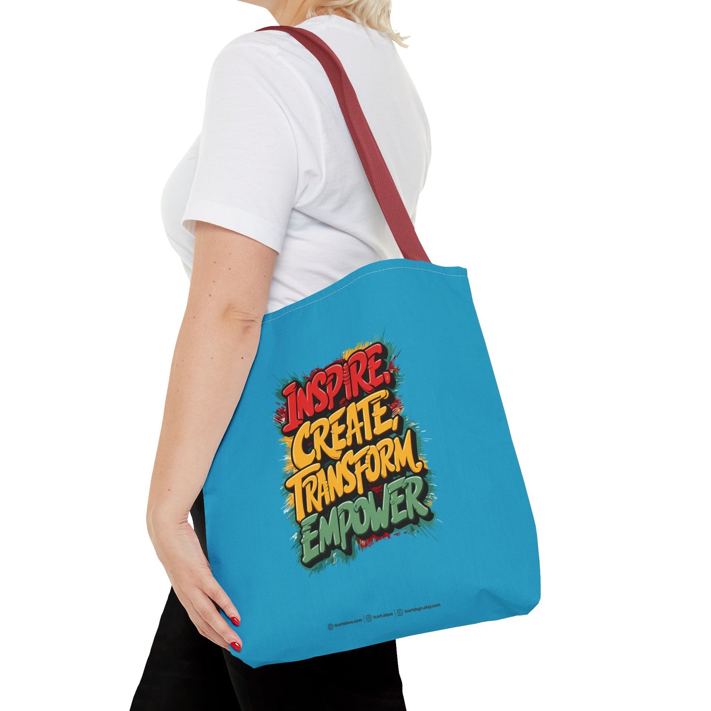 Inspire Create Transform Empower Tote Bag (AOP)