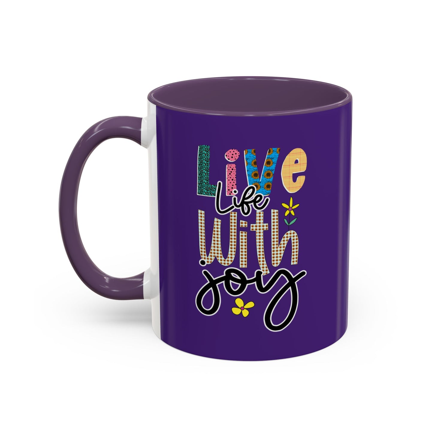 Live Life With Joy Accent Coffee Mug (11, 15oz)