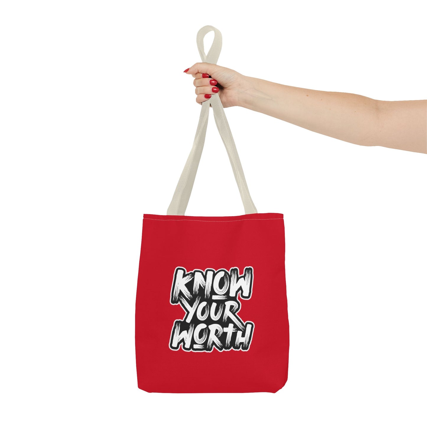 Know Your Worth Tote Bag (AOP)