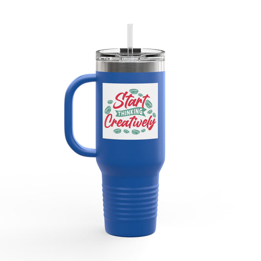 Start Thinking Insulated Travel Mug, 40oz