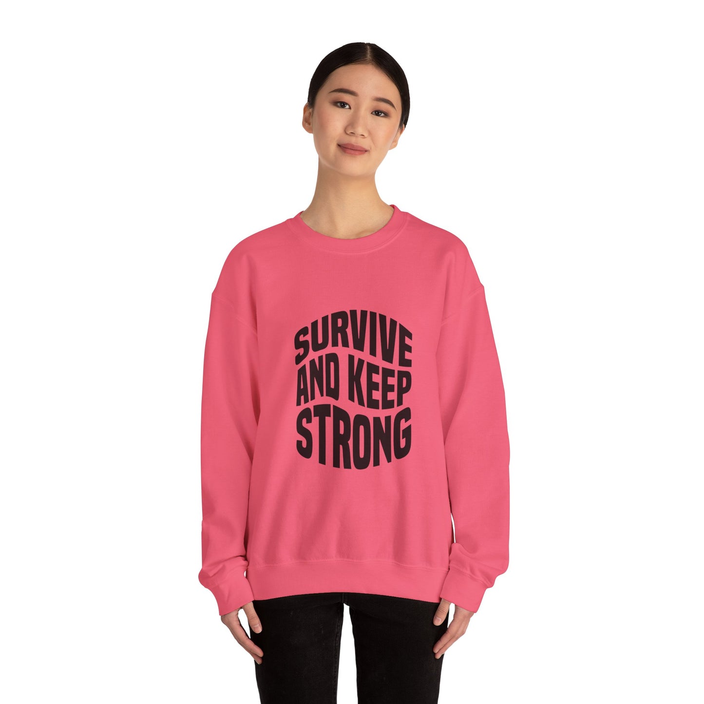 Survive And Keep Strong Unisex Heavy Blend™ Crewneck Sweatshirt
