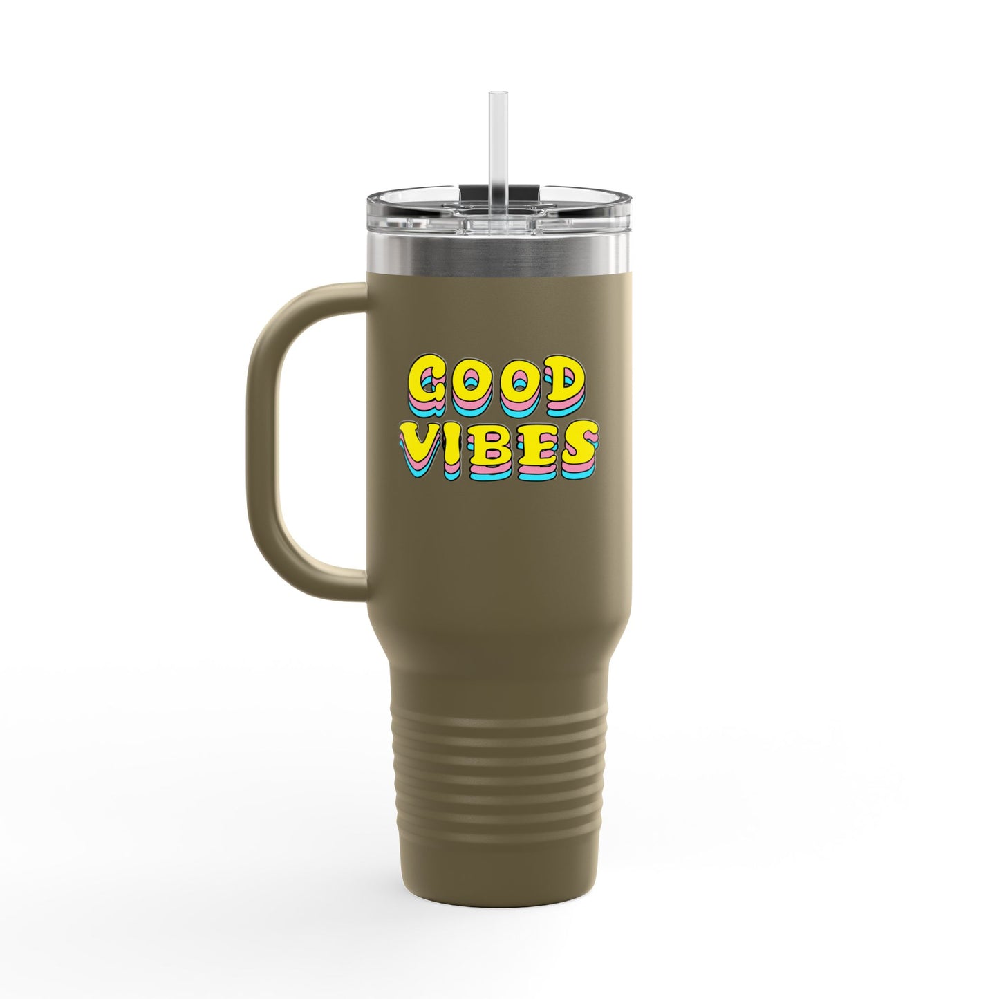 Good Vibes Insulated Travel Mug, 40oz