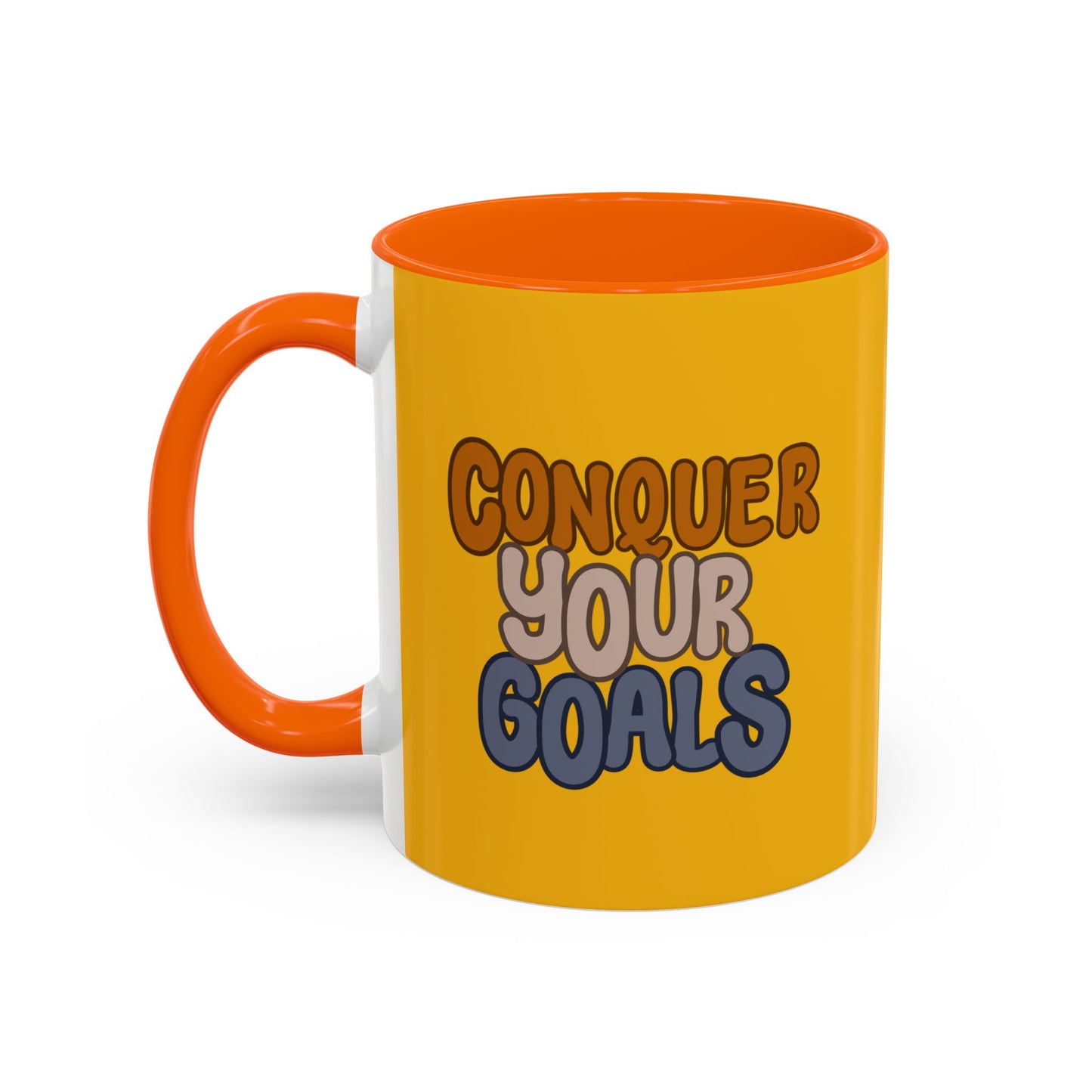 Conquer Your Goals Accent Coffee Mug (11, 15oz)