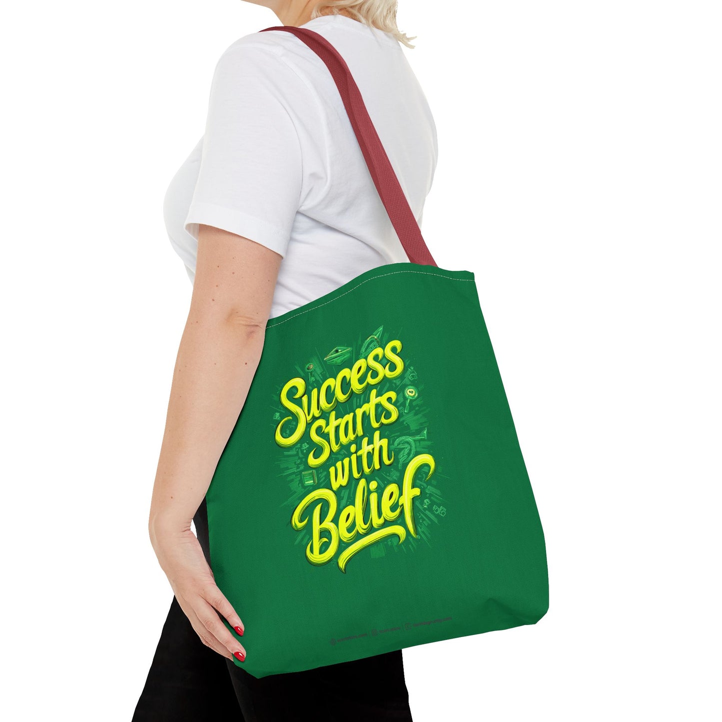 Success Starts With Belief Tote Bag (AOP)