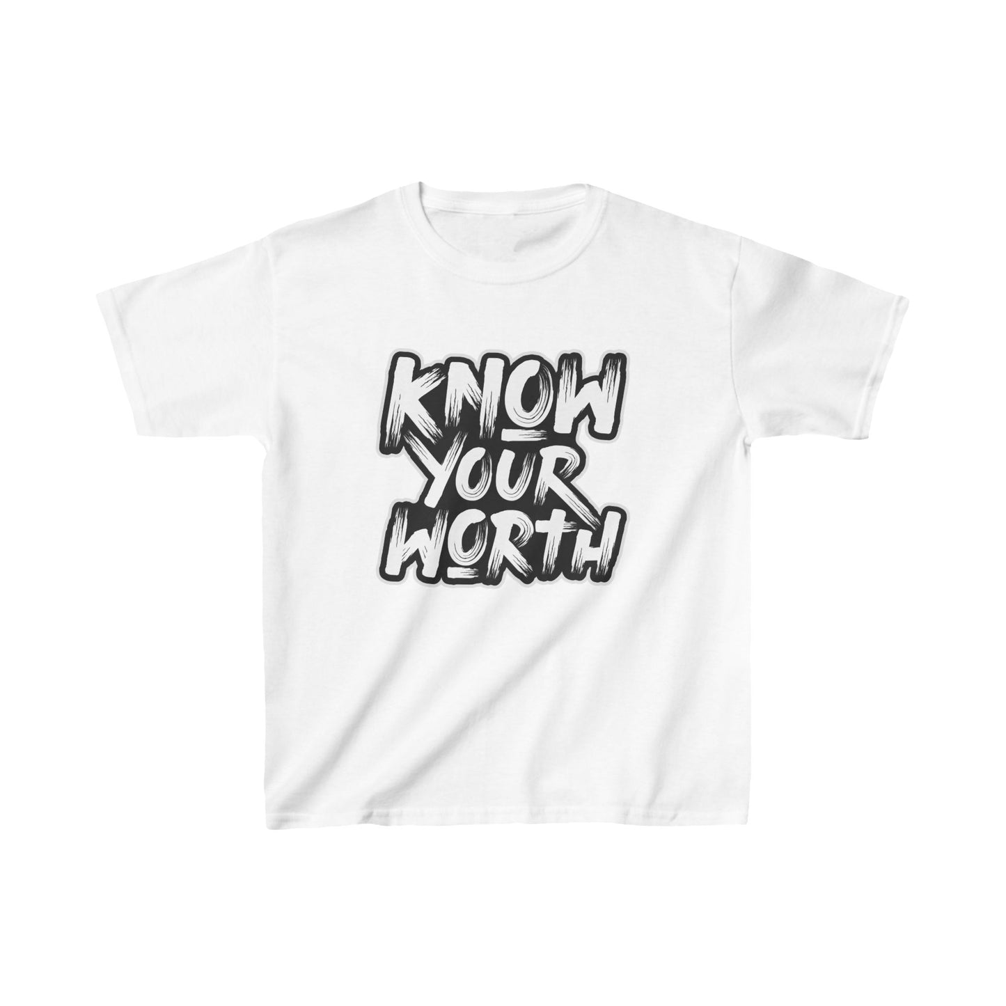 Know Your Worth Kids Heavy Cotton™ Tee