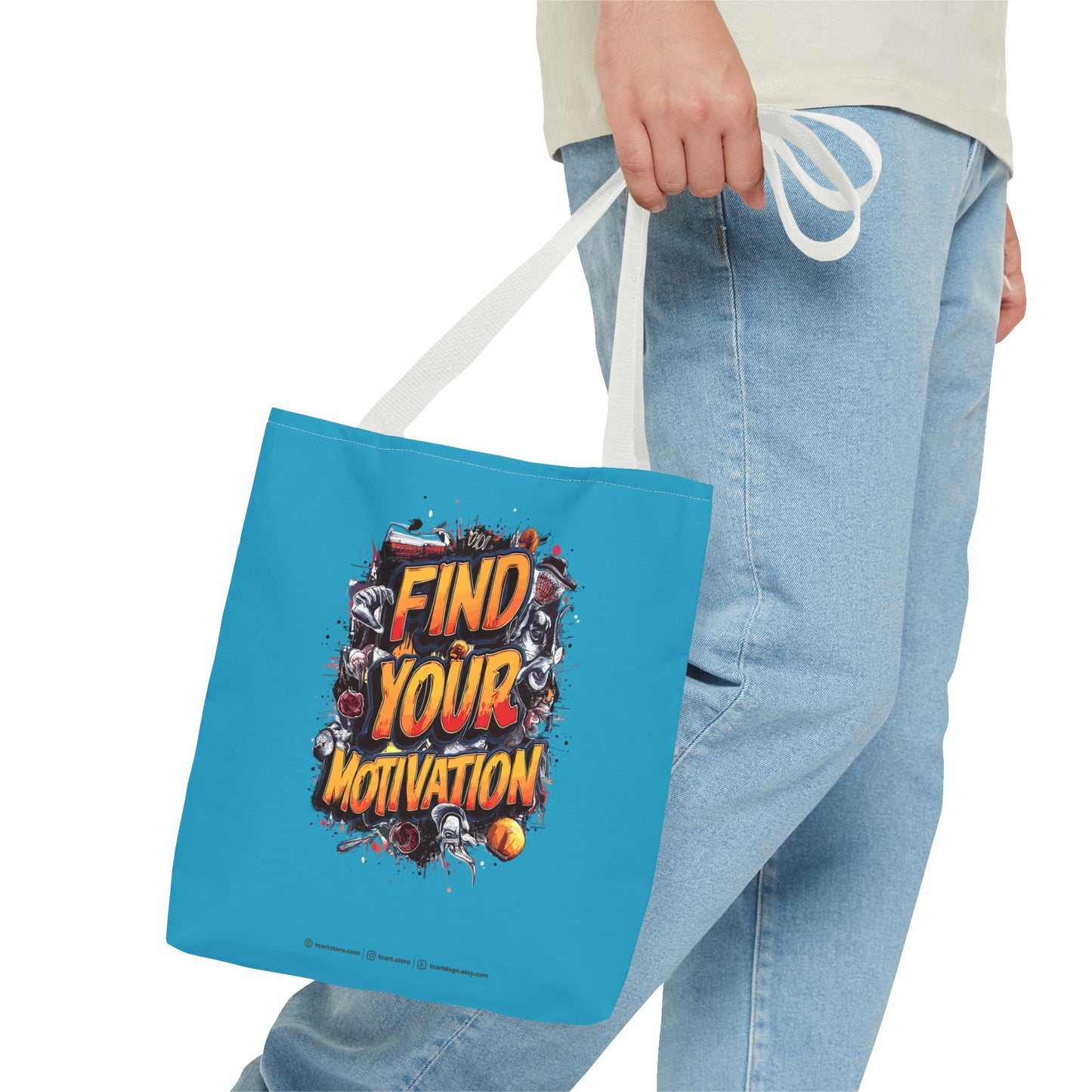 Find Your Motivation Tote Bag (AOP)