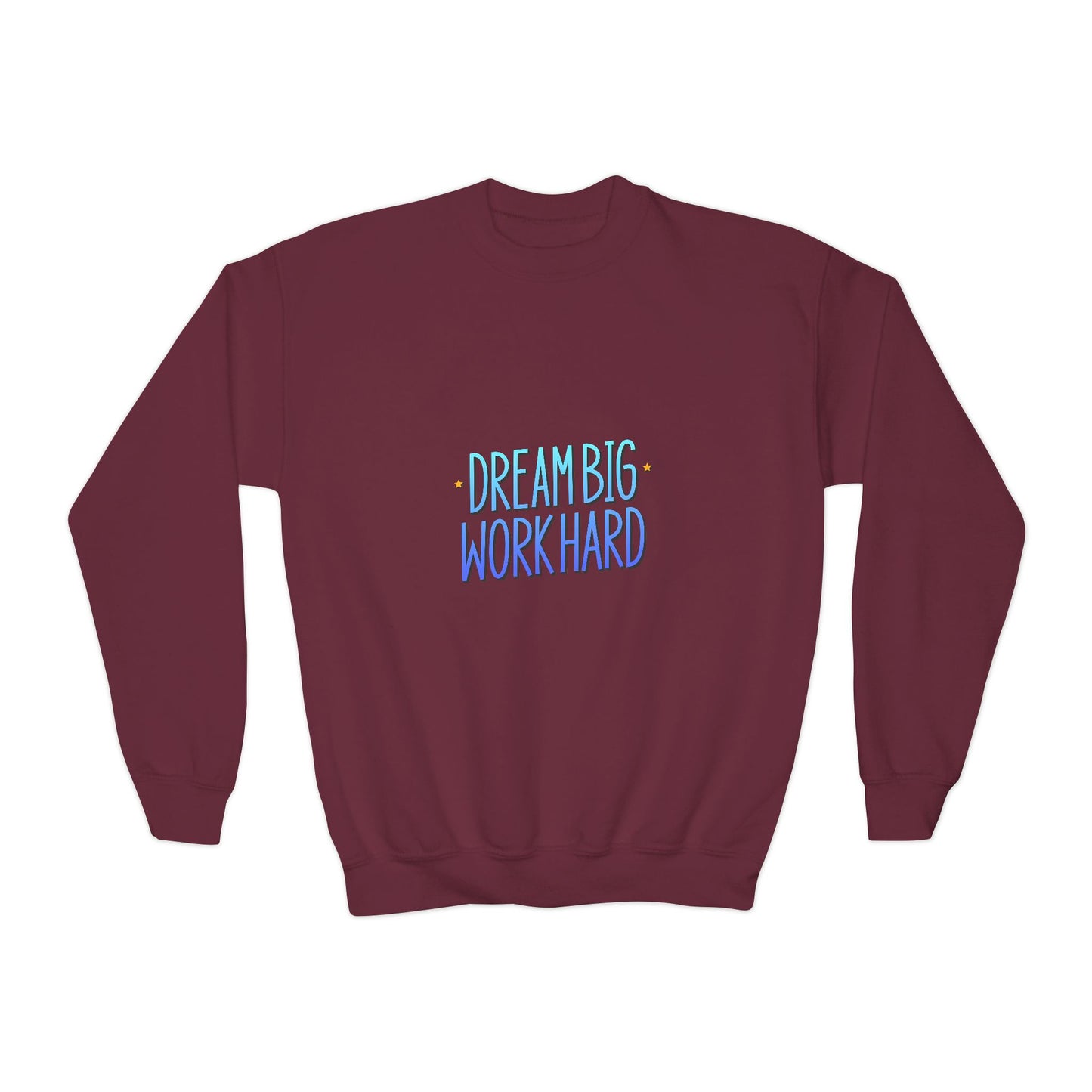 Dream Big Work Hard Youth Crewneck Sweatshirt