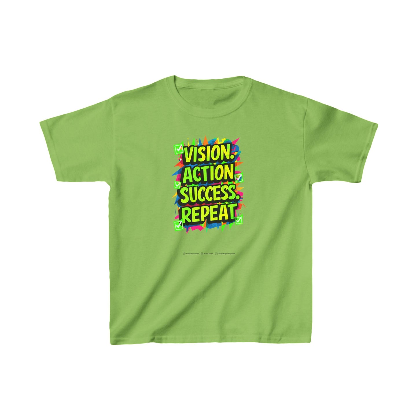 Vision Action Success Repeat Kids Heavy Cotton™ Tee