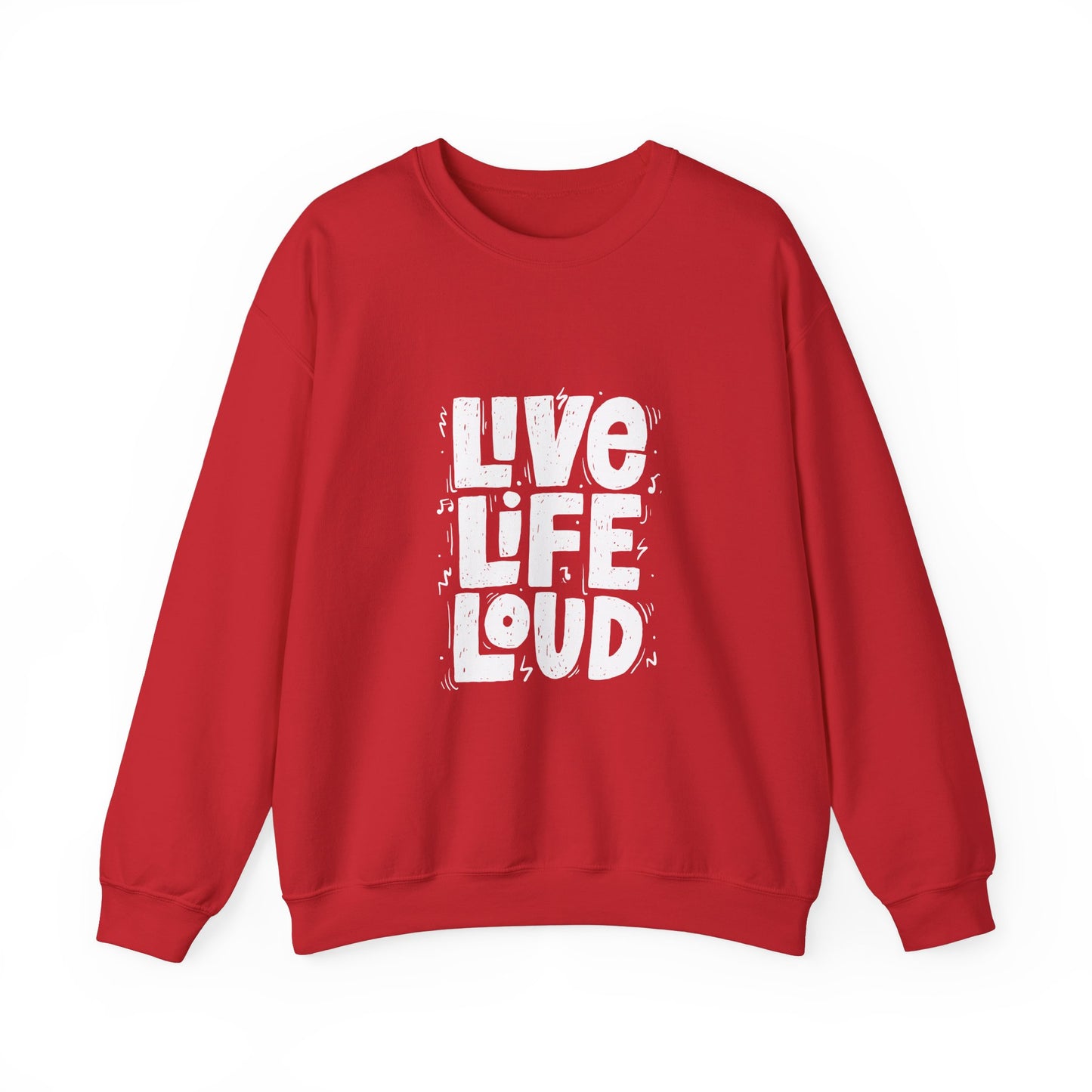 Live Life Loud Unisex Heavy Blend™ Crewneck Sweatshirt