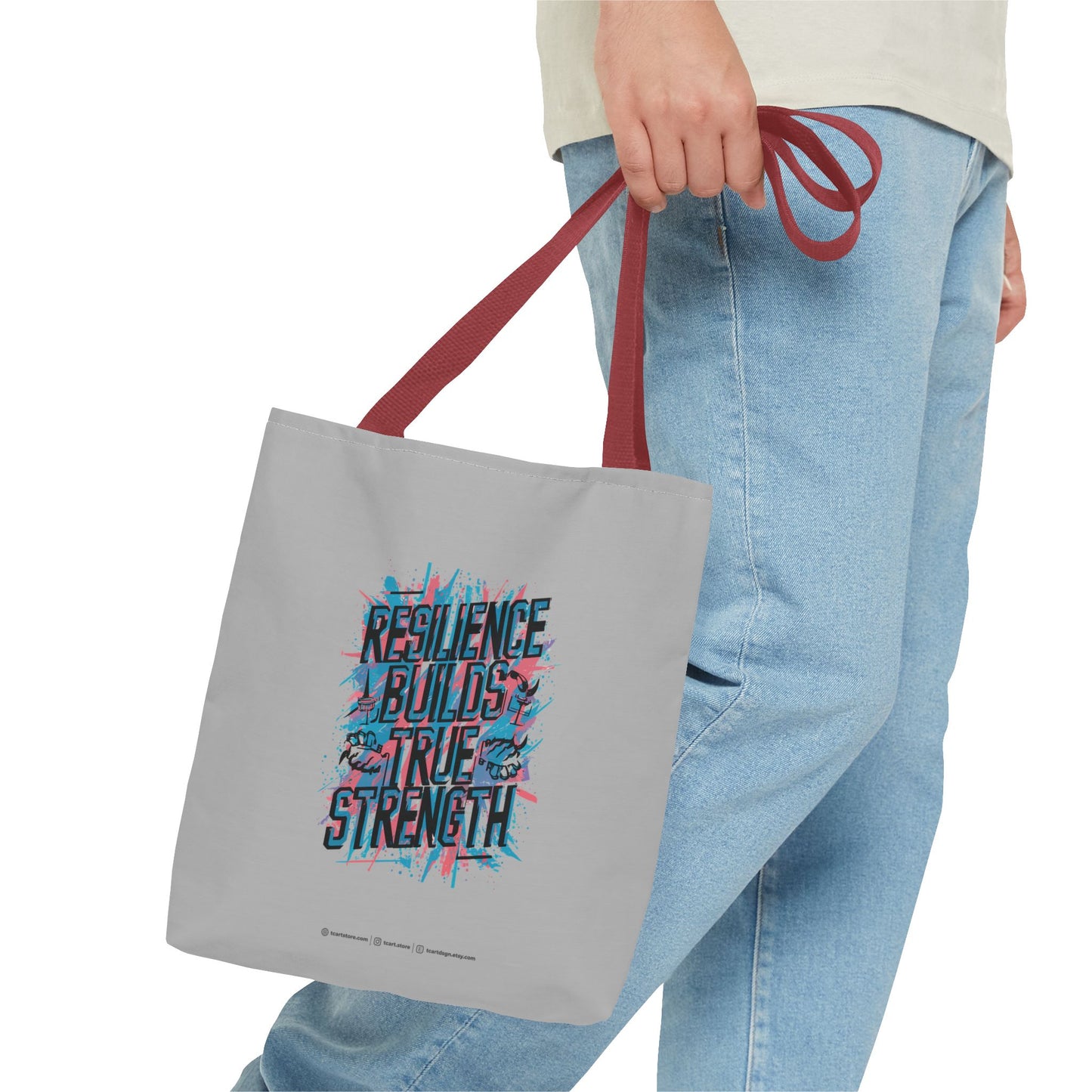 Resilience Builds True Strength Tote Bag (AOP)