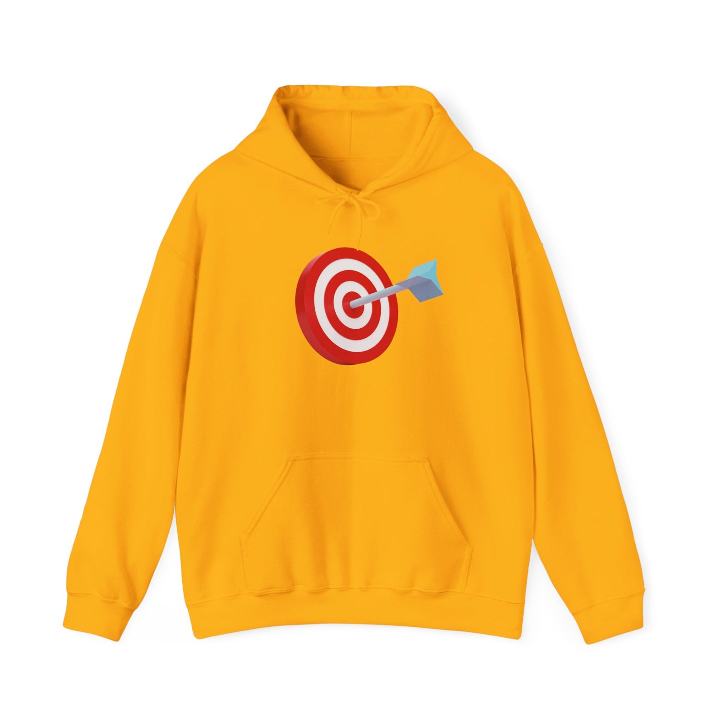 3d Render Arroe Hit The Center Of Target Or Goal Of Success Unisex Heavy Blend™ Hooded Sweatshirt