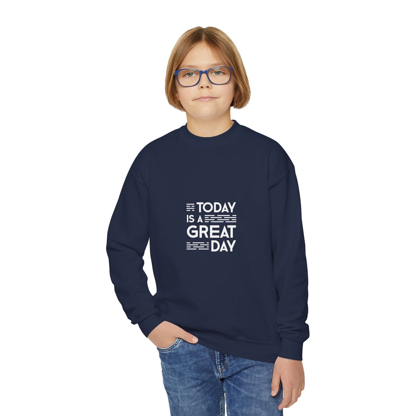 Today Is A Great Day Youth Crewneck Sweatshirt