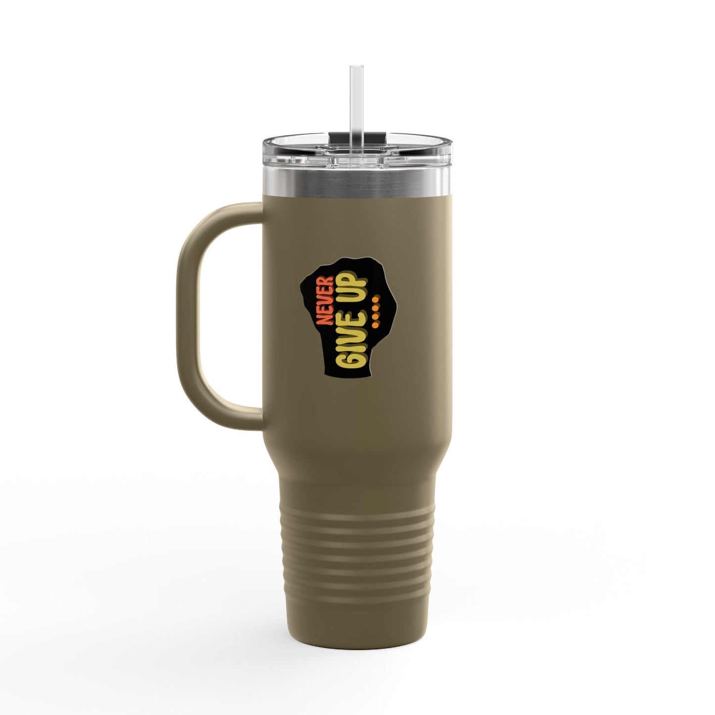 Never Give Up Insulated Travel Mug, 40oz