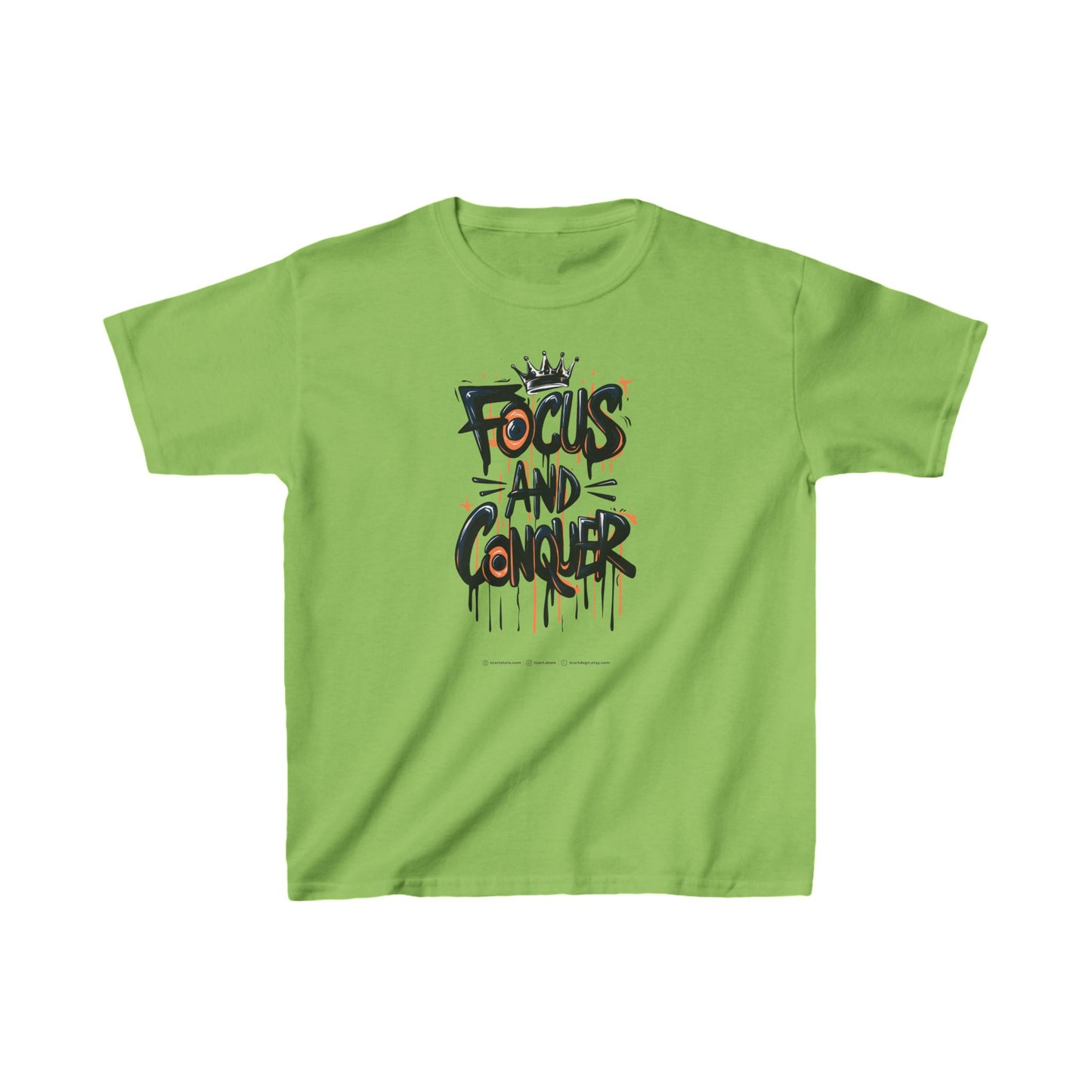 Focus And Conquer Kids Heavy Cotton™ Tee
