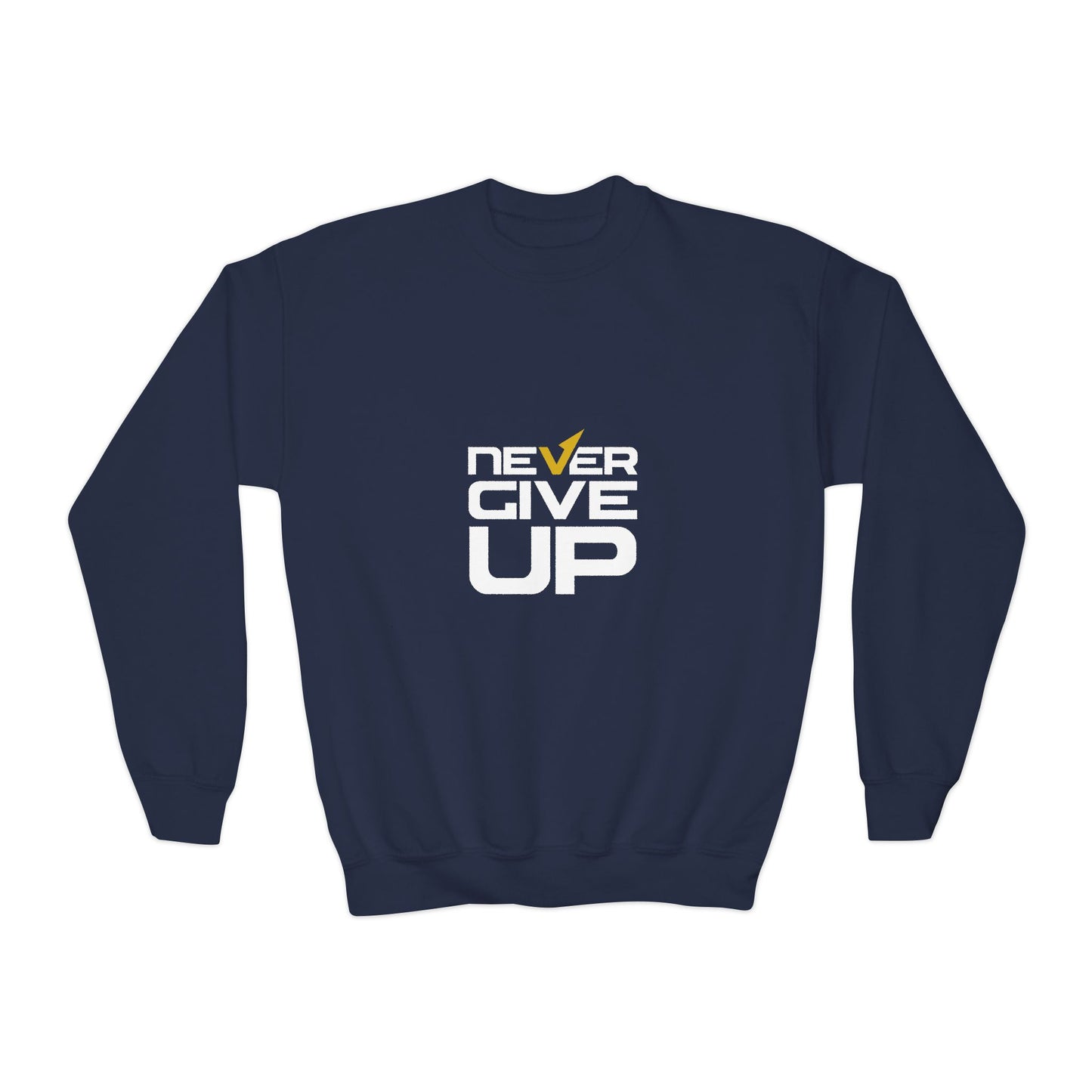 Never Give Up Youth Crewneck Sweatshirt