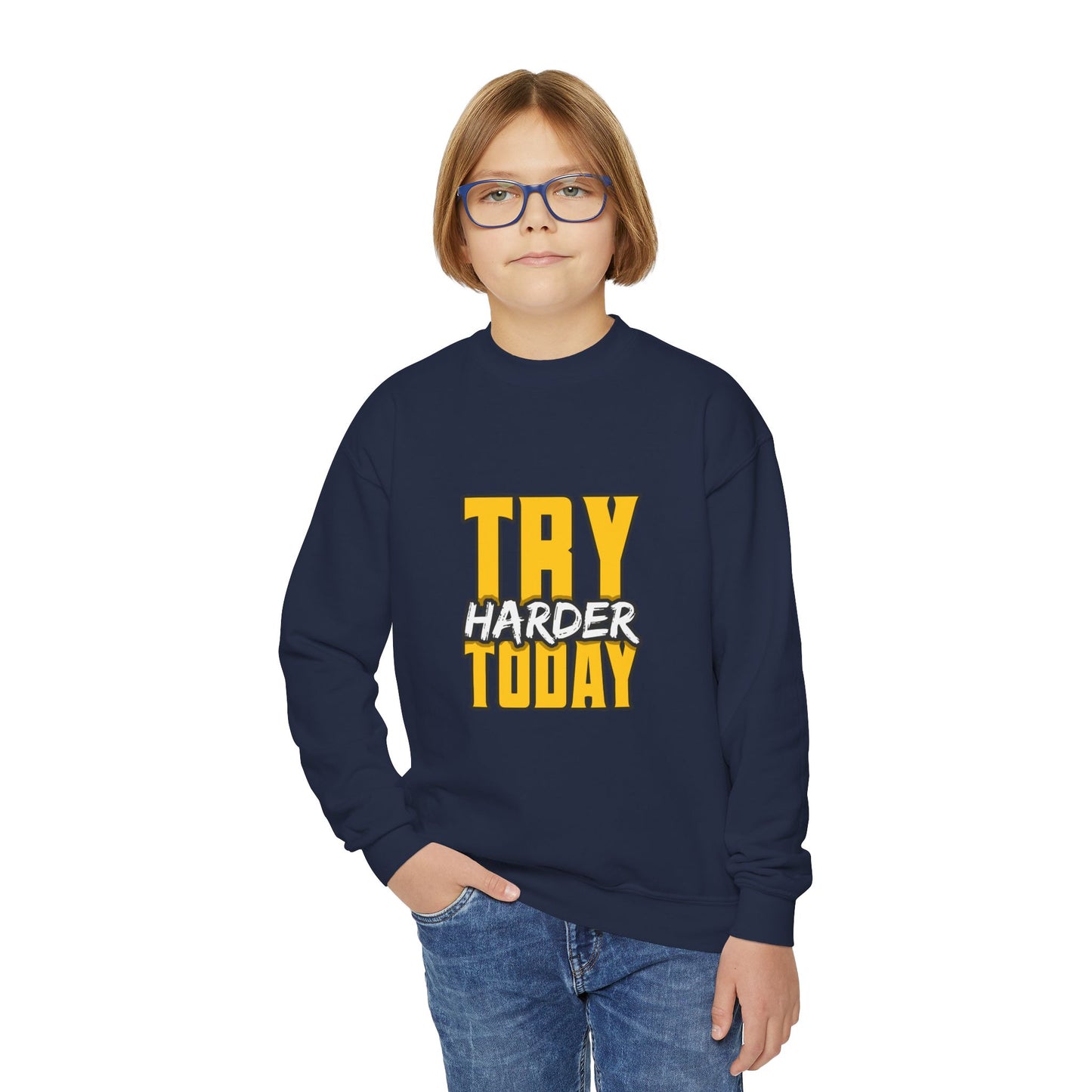 Try Harder Today Youth Crewneck Sweatshirt