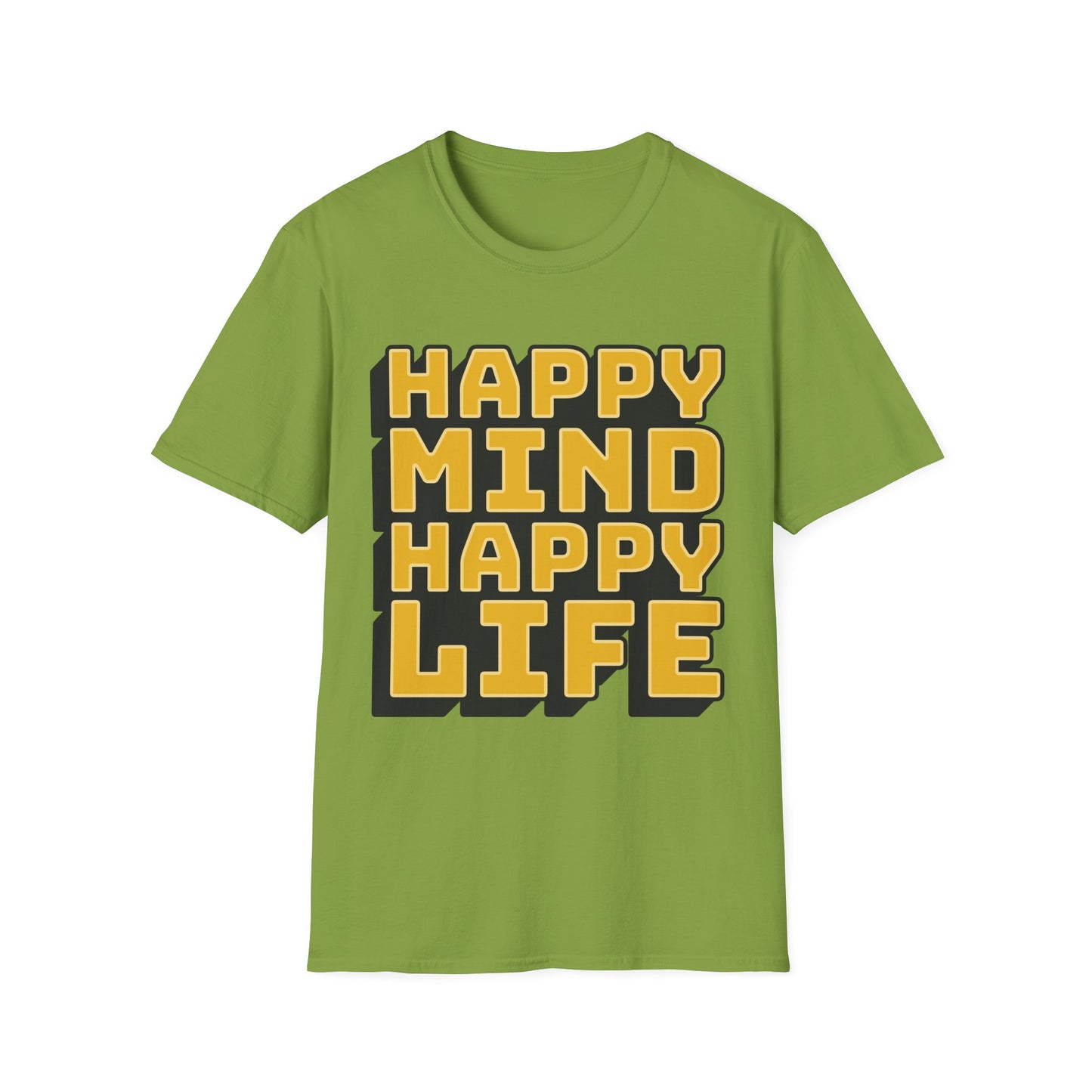 Happy Mind Happy Life Unisex Softstyle T-Shirt
