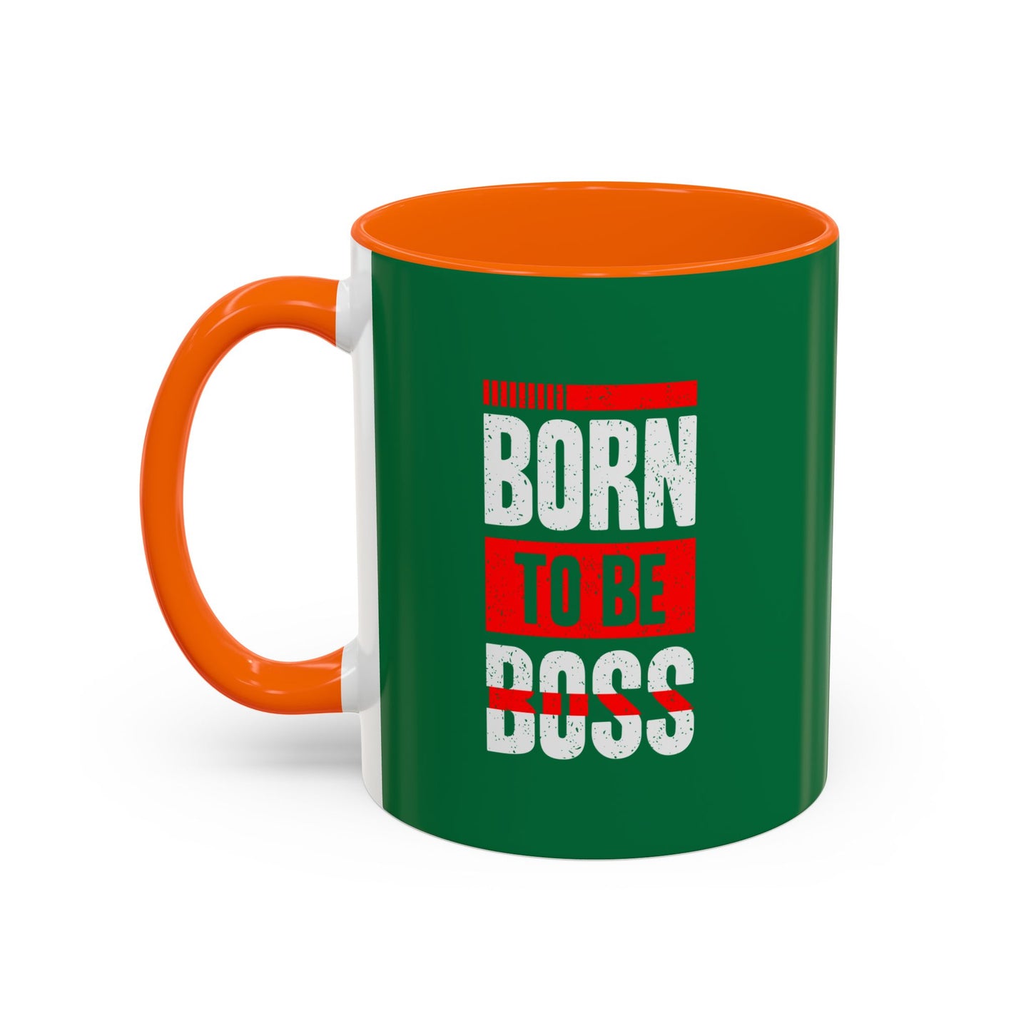 Born To Be Boss Accent Coffee Mug (11, 15oz)