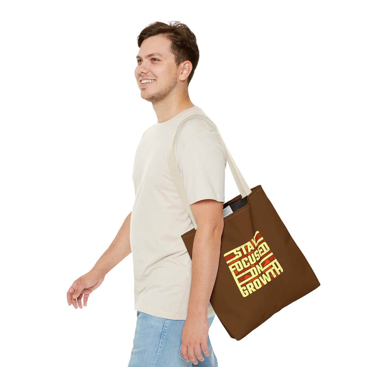 Stay Focused On Growth Tote Bag (AOP)