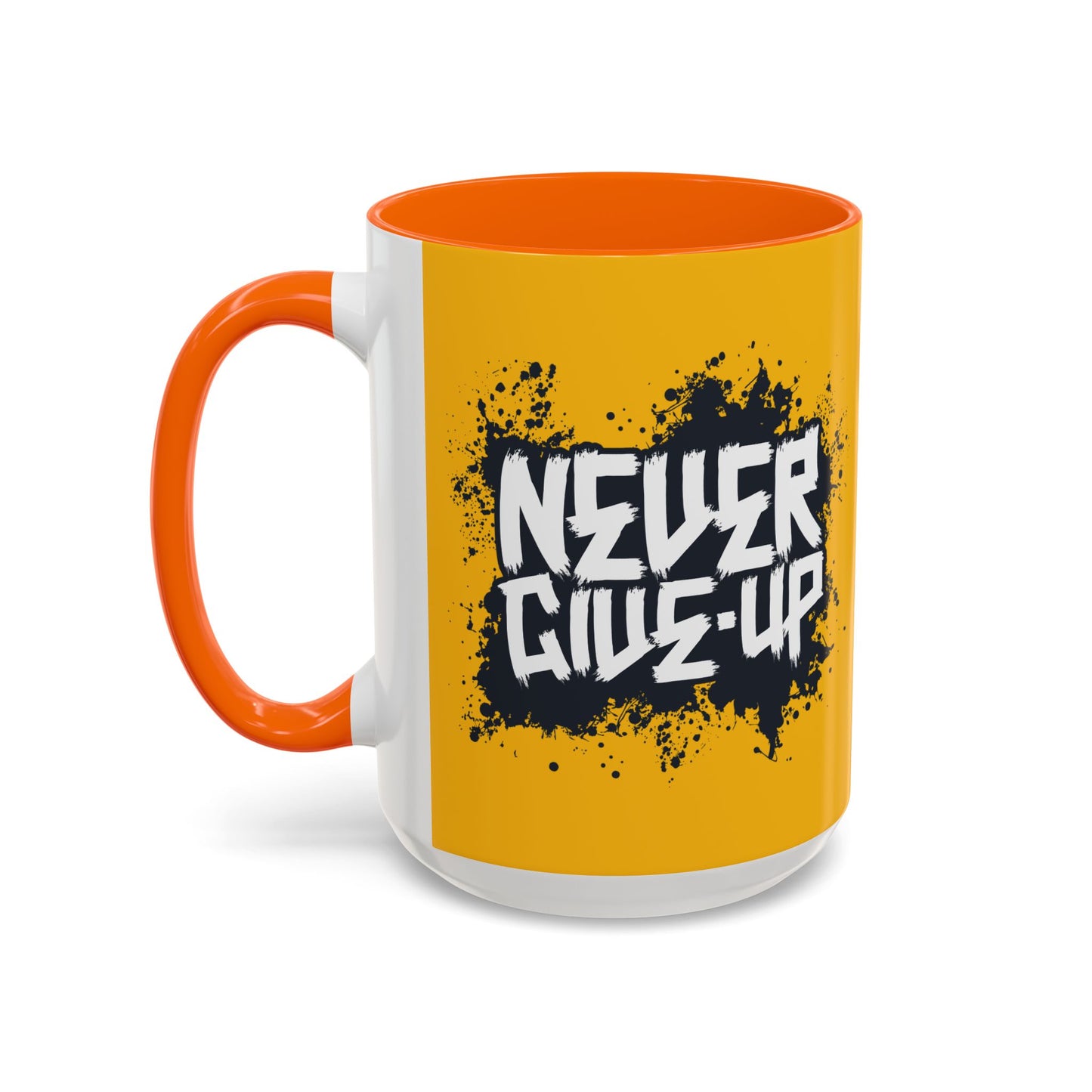Never Give Up Accent Coffee Mug (11, 15oz)
