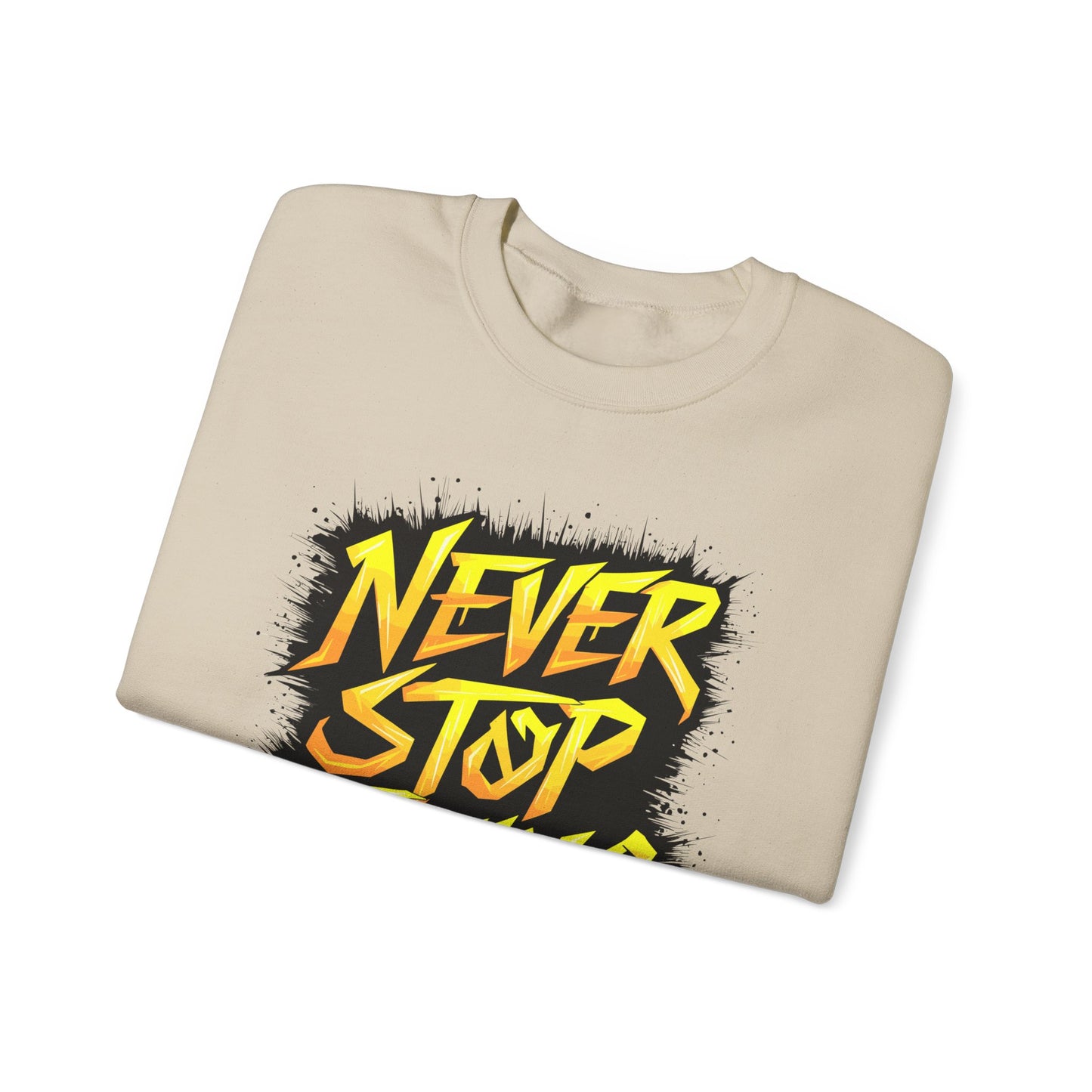 Never Stop Trying Unisex Heavy Blend™ Crewneck Sweatshirt