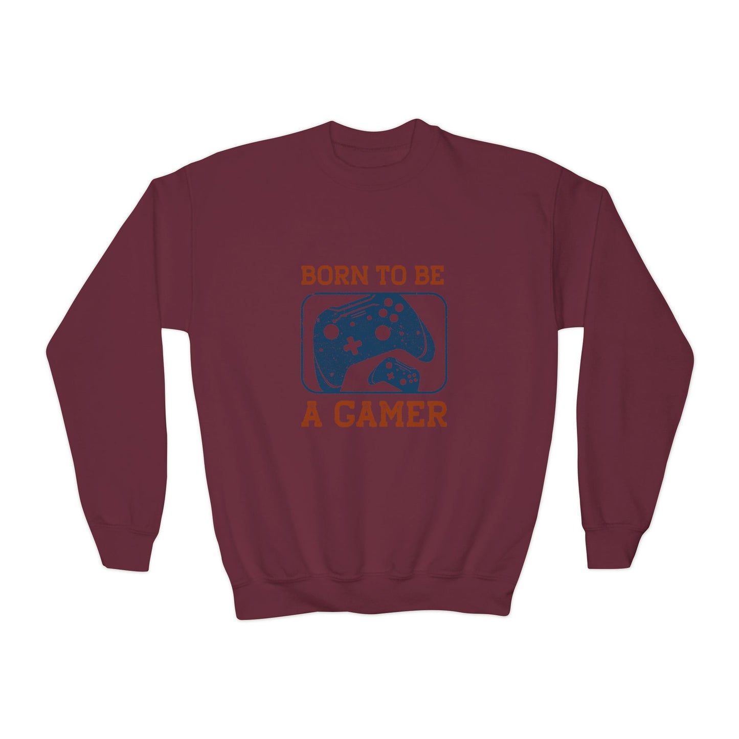 Born To Be A Gamer Youth Crewneck Sweatshirt
