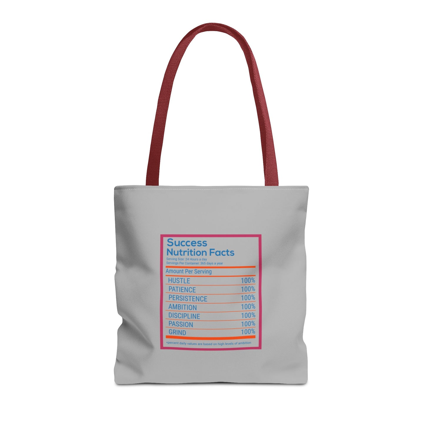 Success Nutrition Facts Tote Bag (AOP)