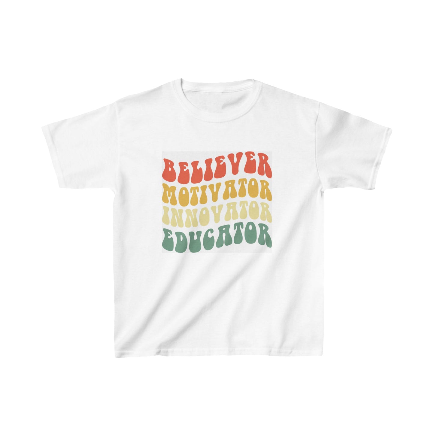 Believer Motivator Innovator Educator Kids Heavy Cotton™ Tee