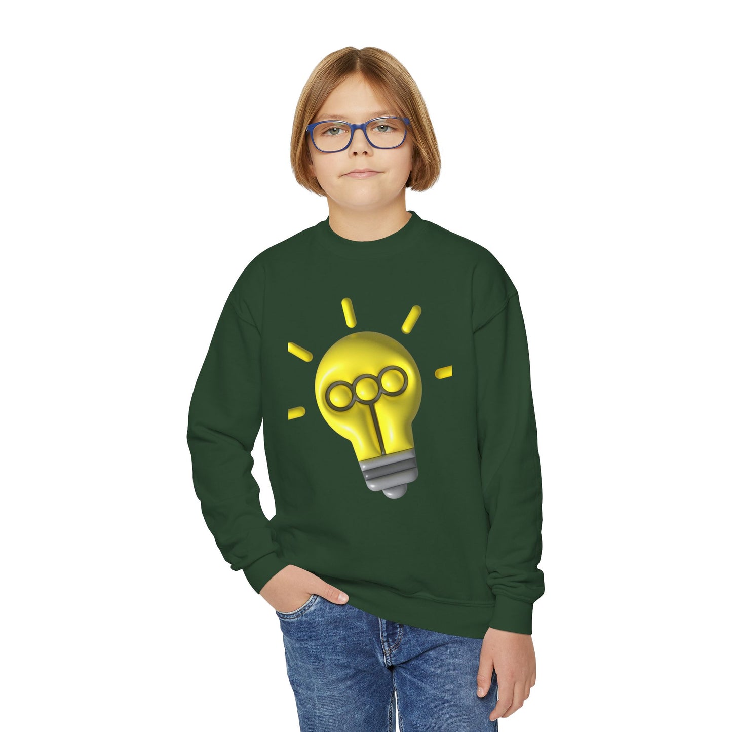 Light Bulb Youth Crewneck Sweatshirt