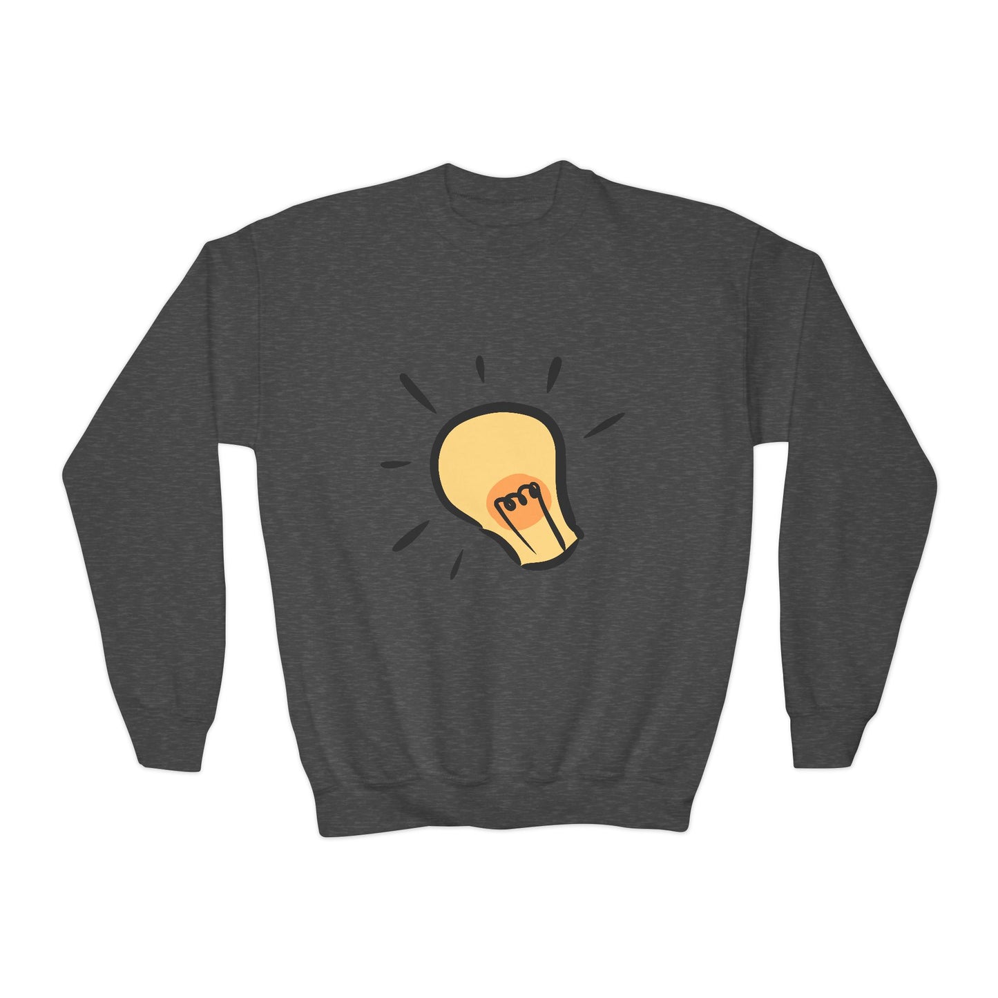 Inspire Idea Bulb Youth Crewneck Sweatshirt