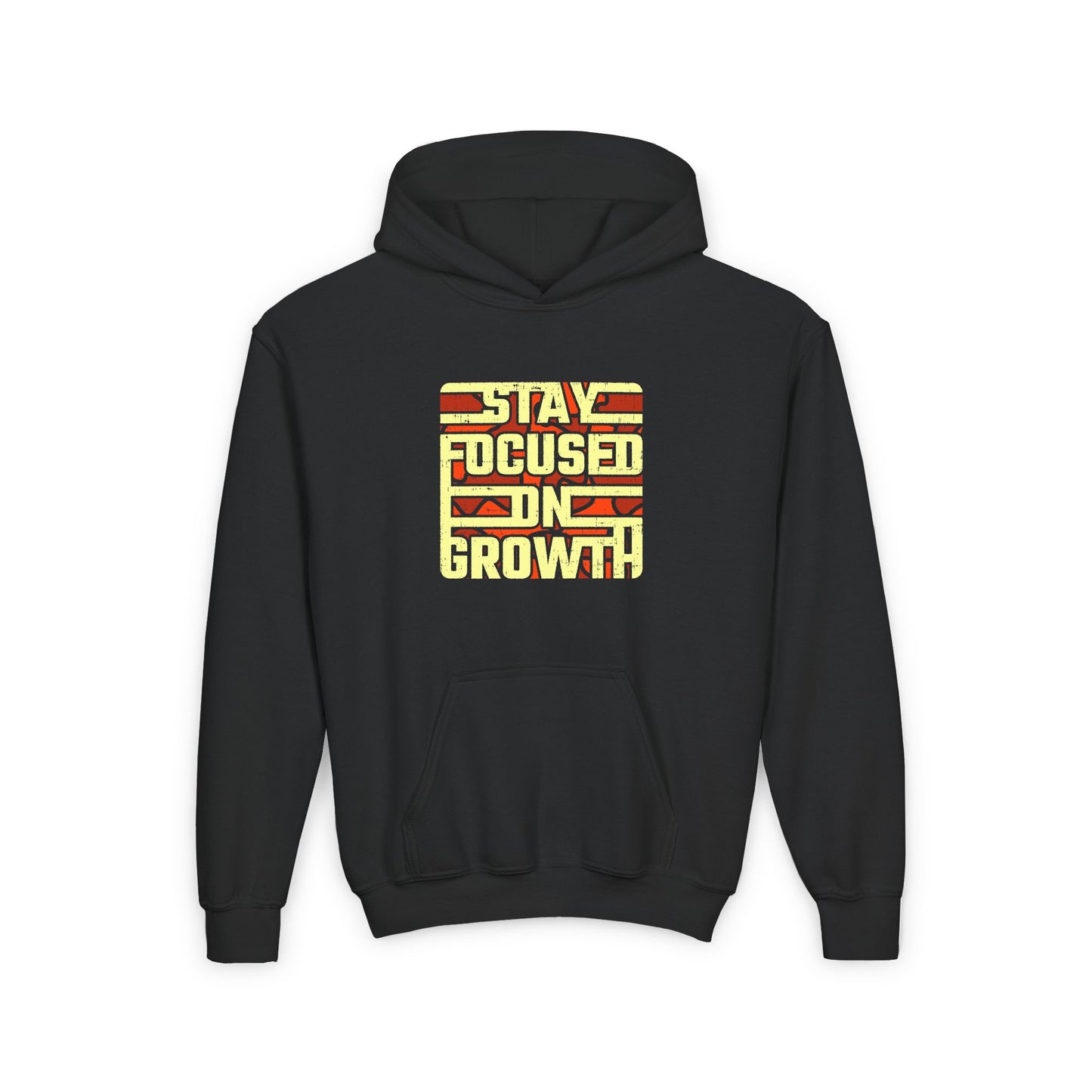 Stay Focused On Growth Youth Heavy Blend Hooded Sweatshirt