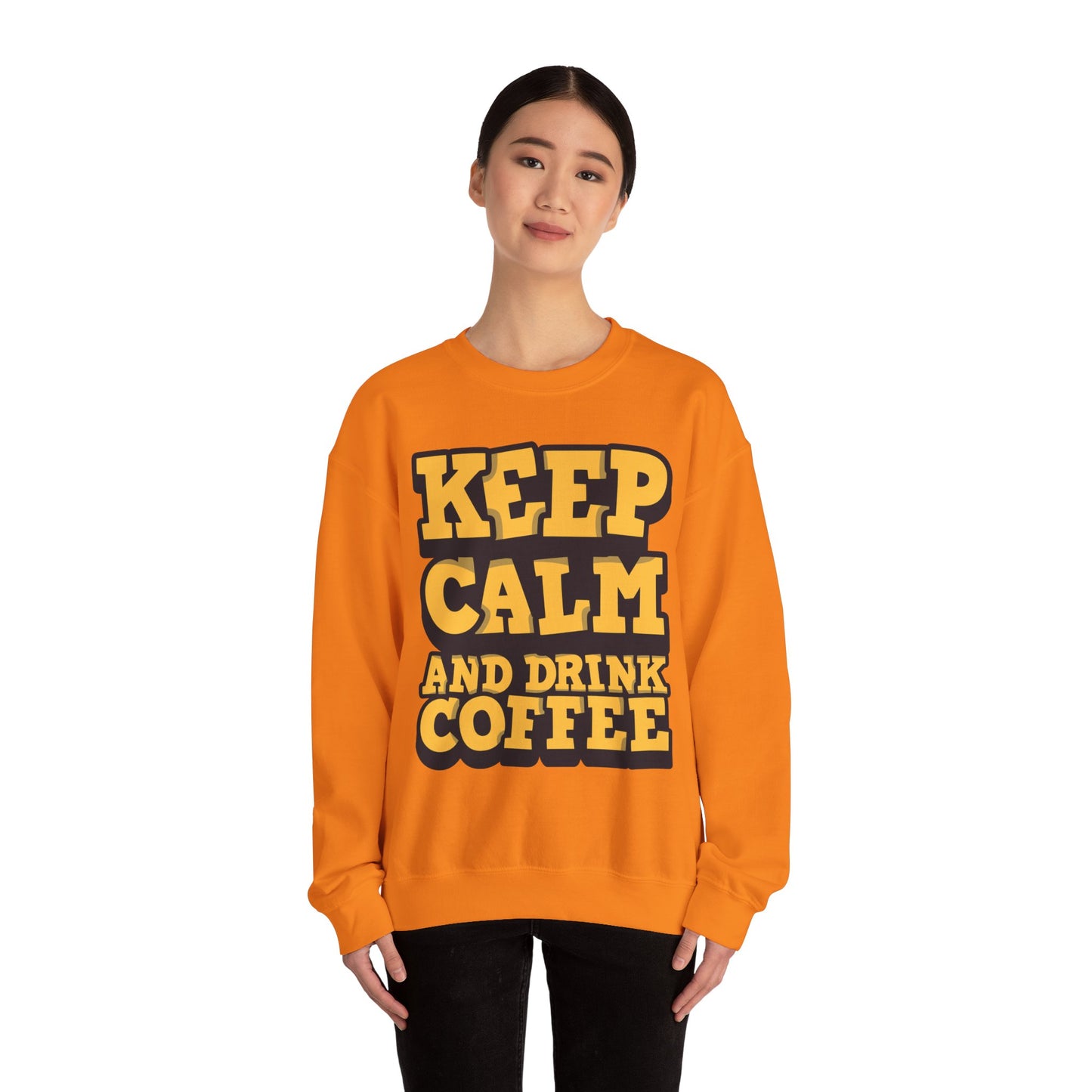 Keep Calm And Drink Coffee Unisex Heavy Blend™ Crewneck Sweatshirt