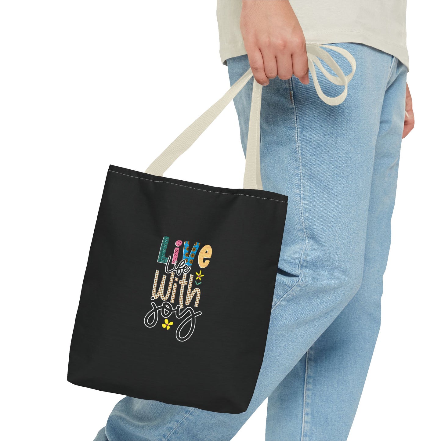 Live Life With Joy Tote Bag (AOP)